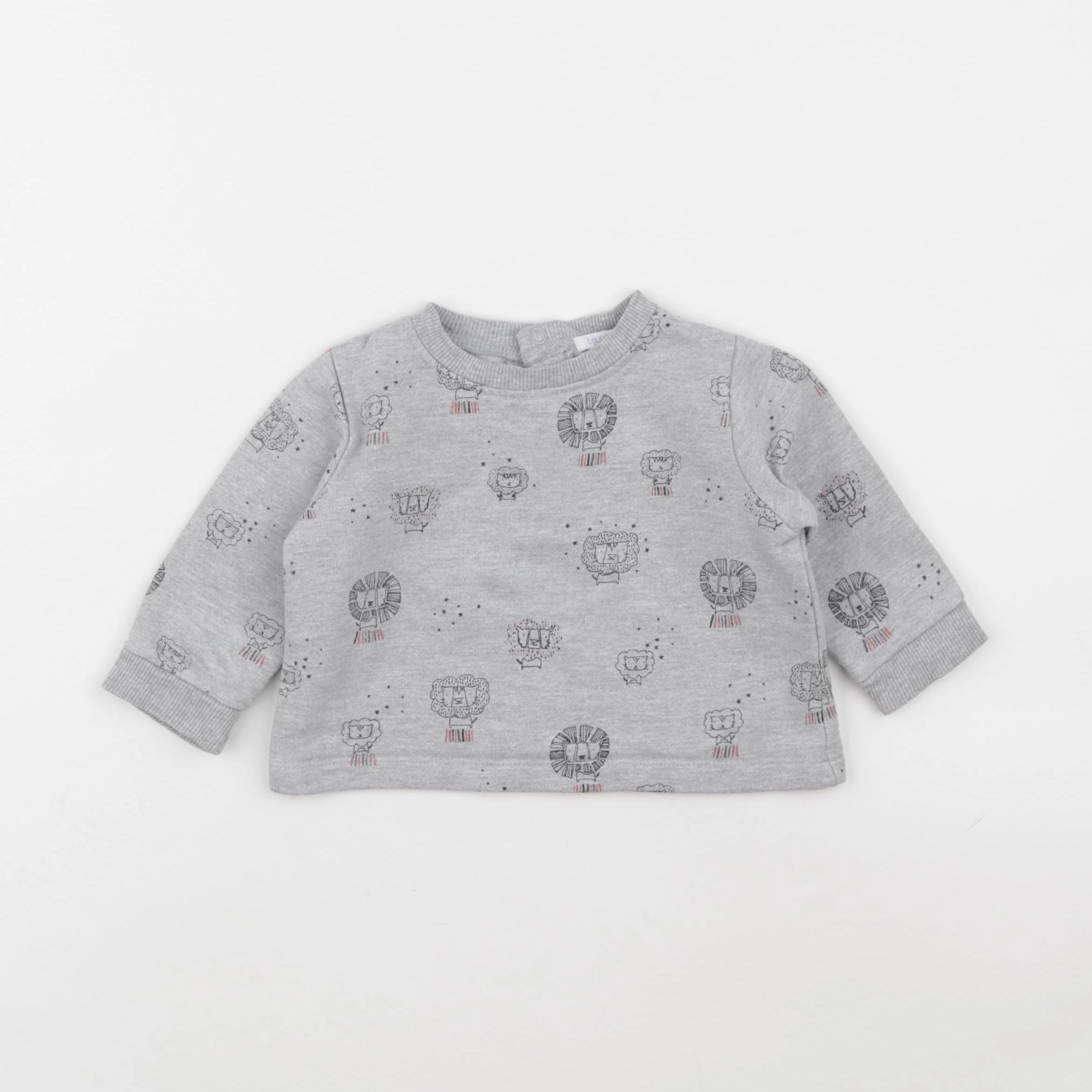 Boutchou - sweat gris - 9 mois