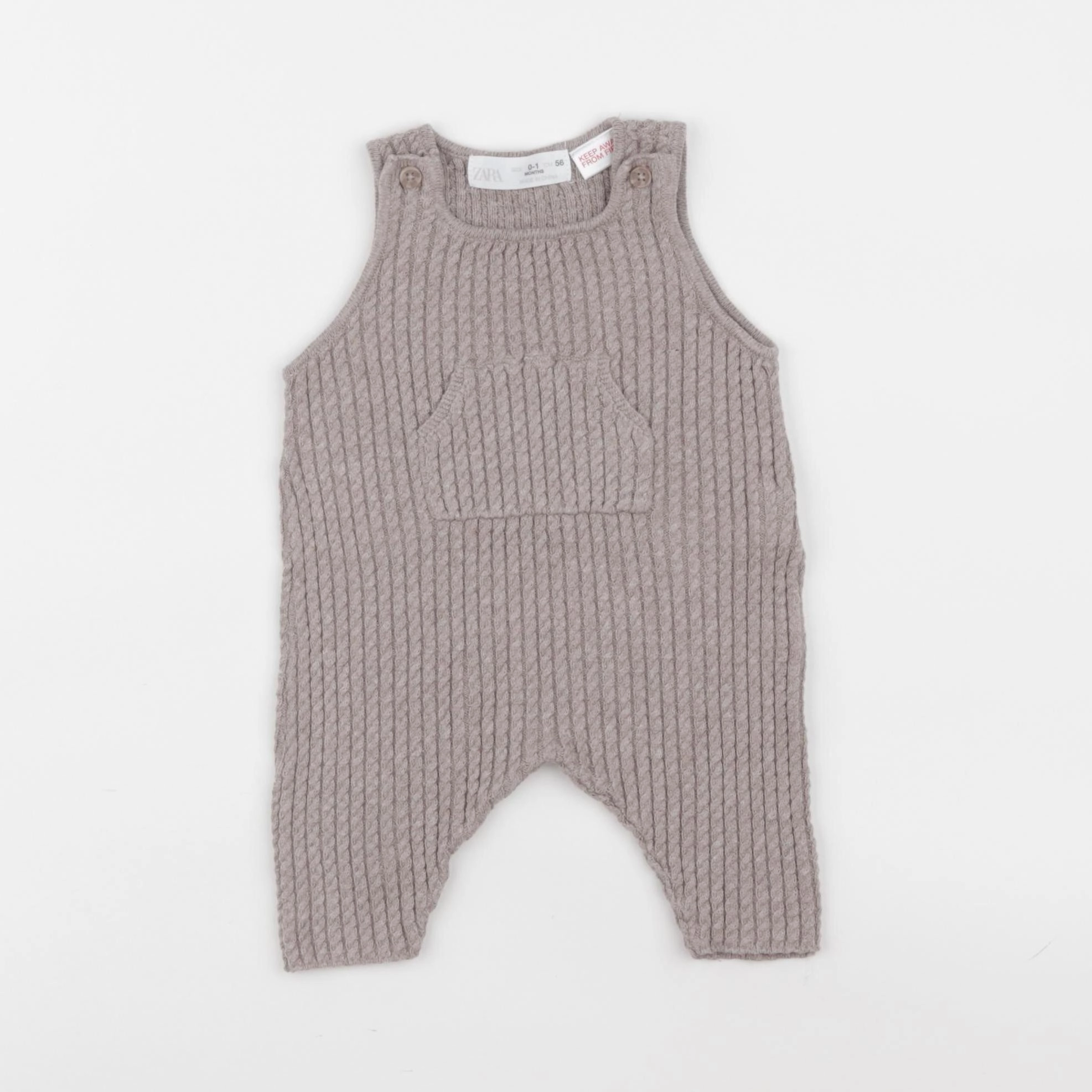 Zara - salopette beige - 0/1 mois