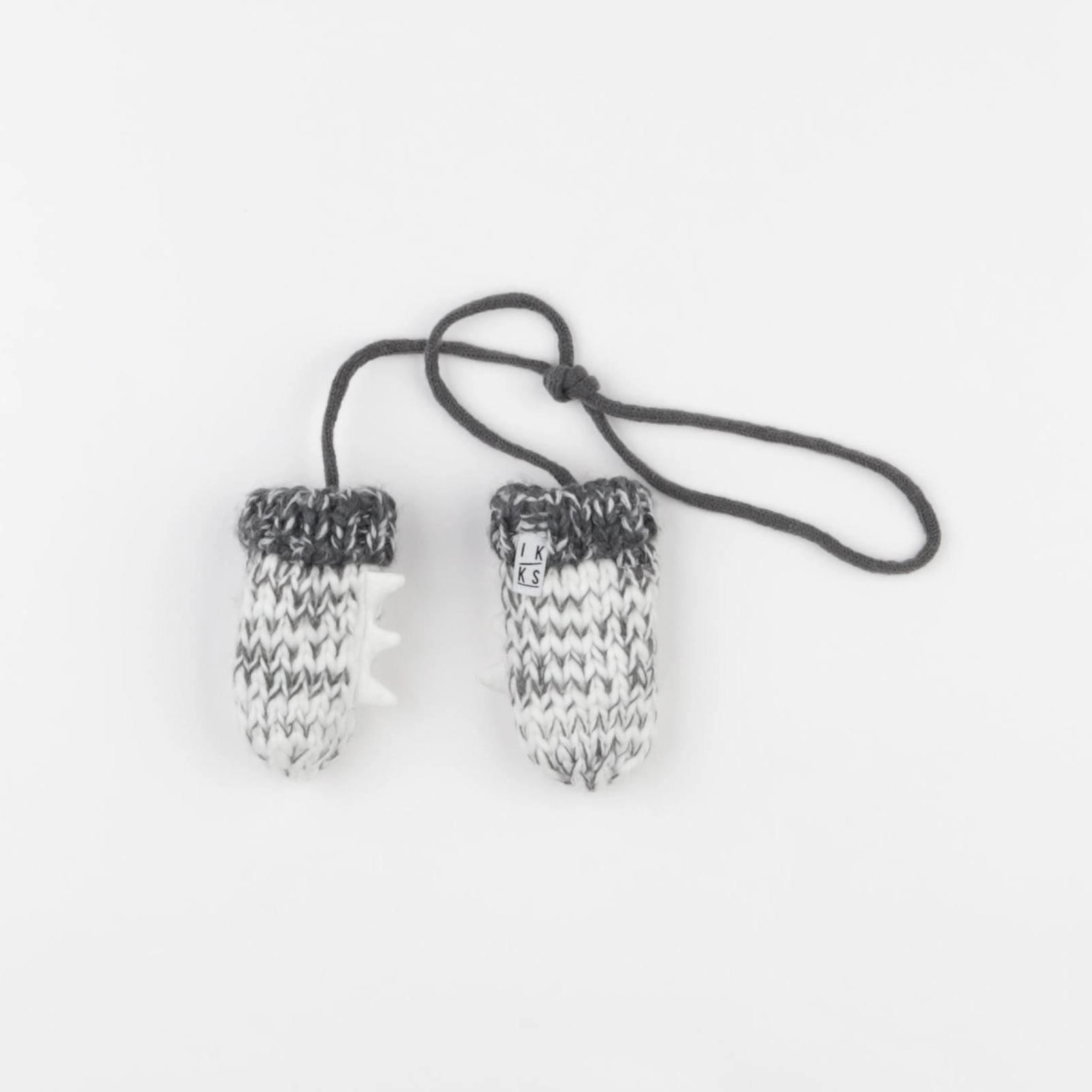 IKKS - moufles blanc, gris - 3/9 mois