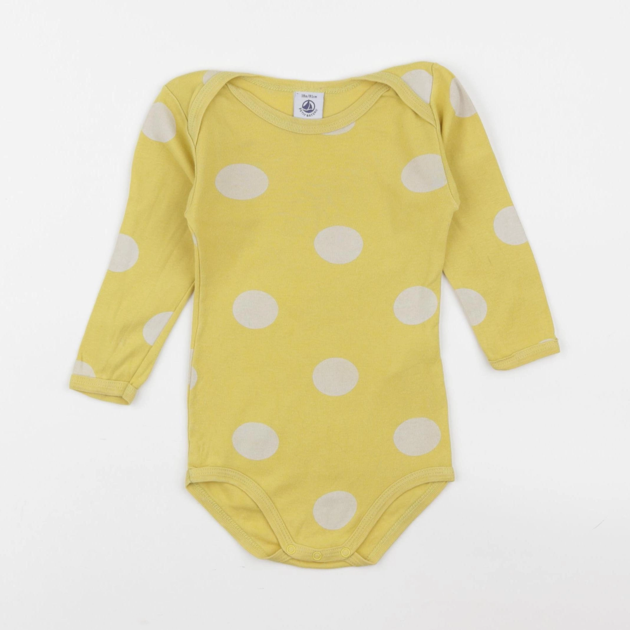 Petit Bateau - body jaune - 18 mois