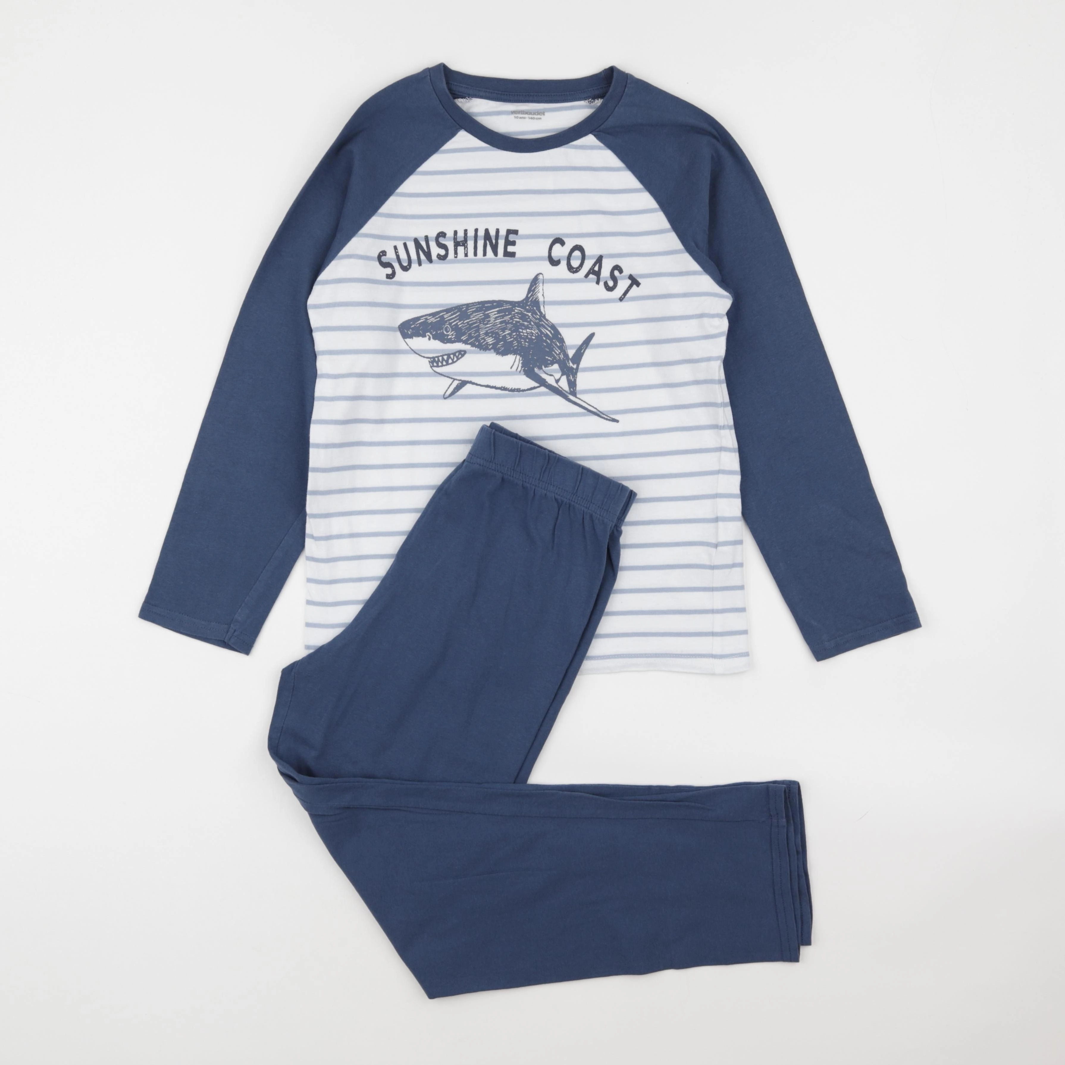 Vertbaudet - pyjama coton bleu - 10 ans