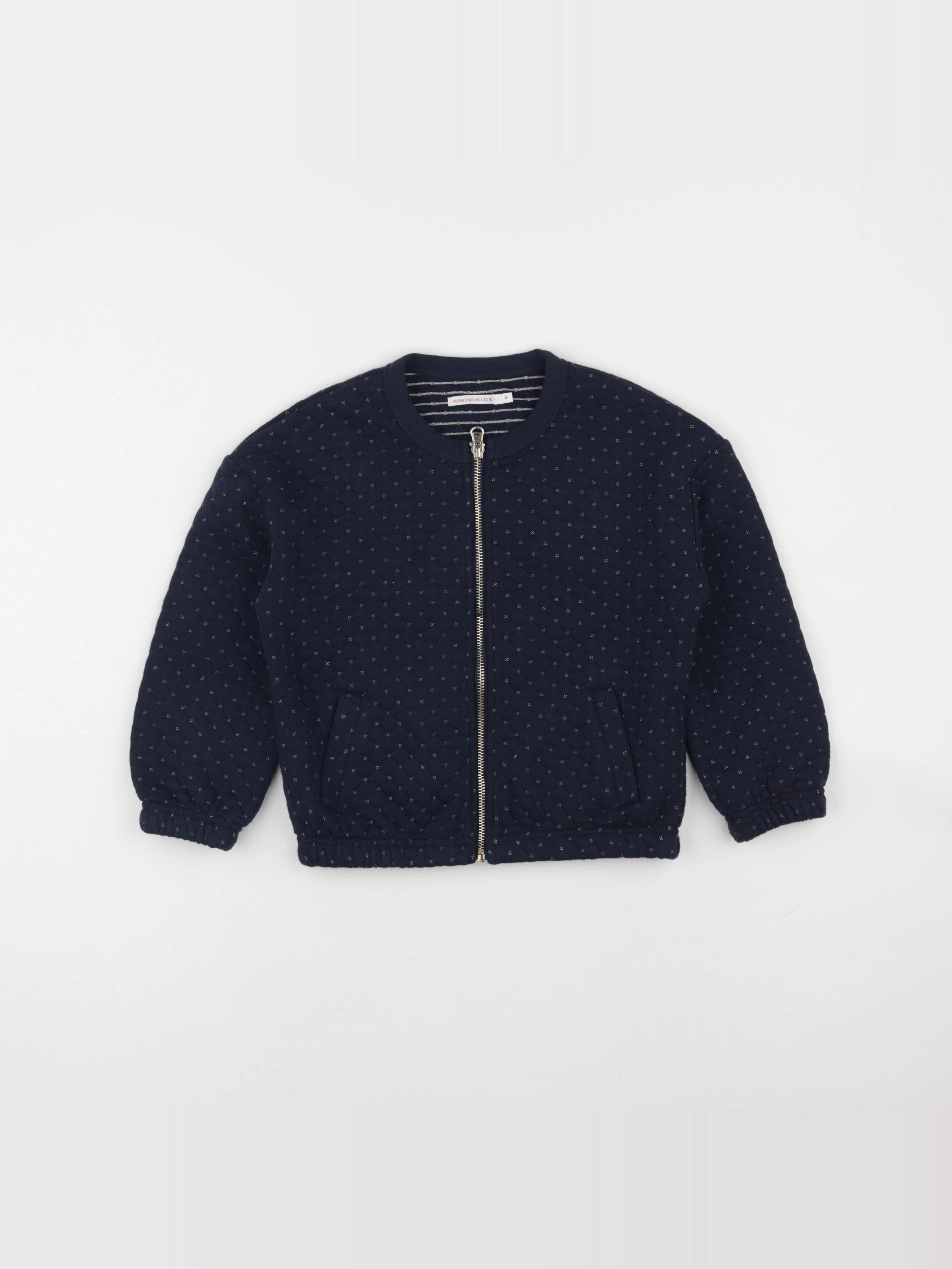 Monoprix - sweat bleu - 6 ans