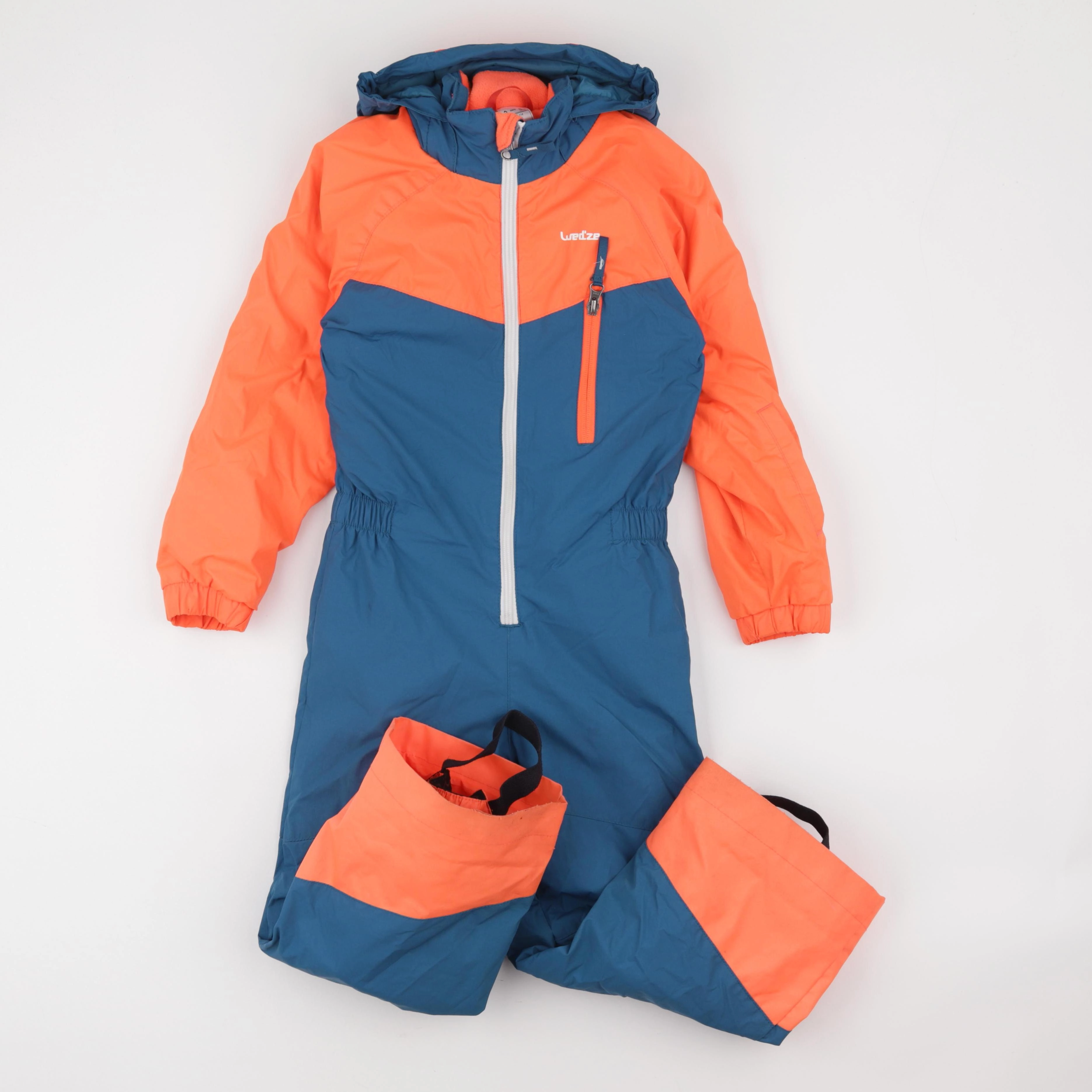 Decathlon ski - combinaison de ski orange, bleu fluo - 5 ans