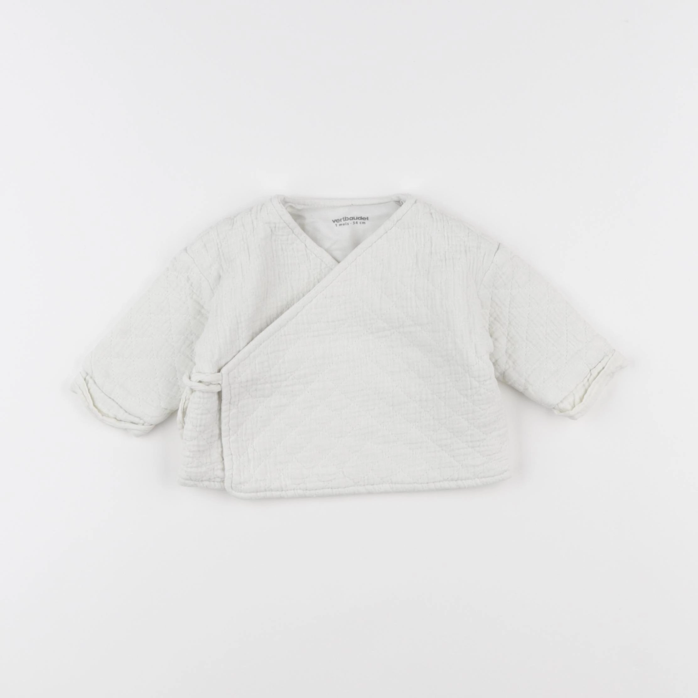 Vertbaudet - gilet blanc - 1 mois
