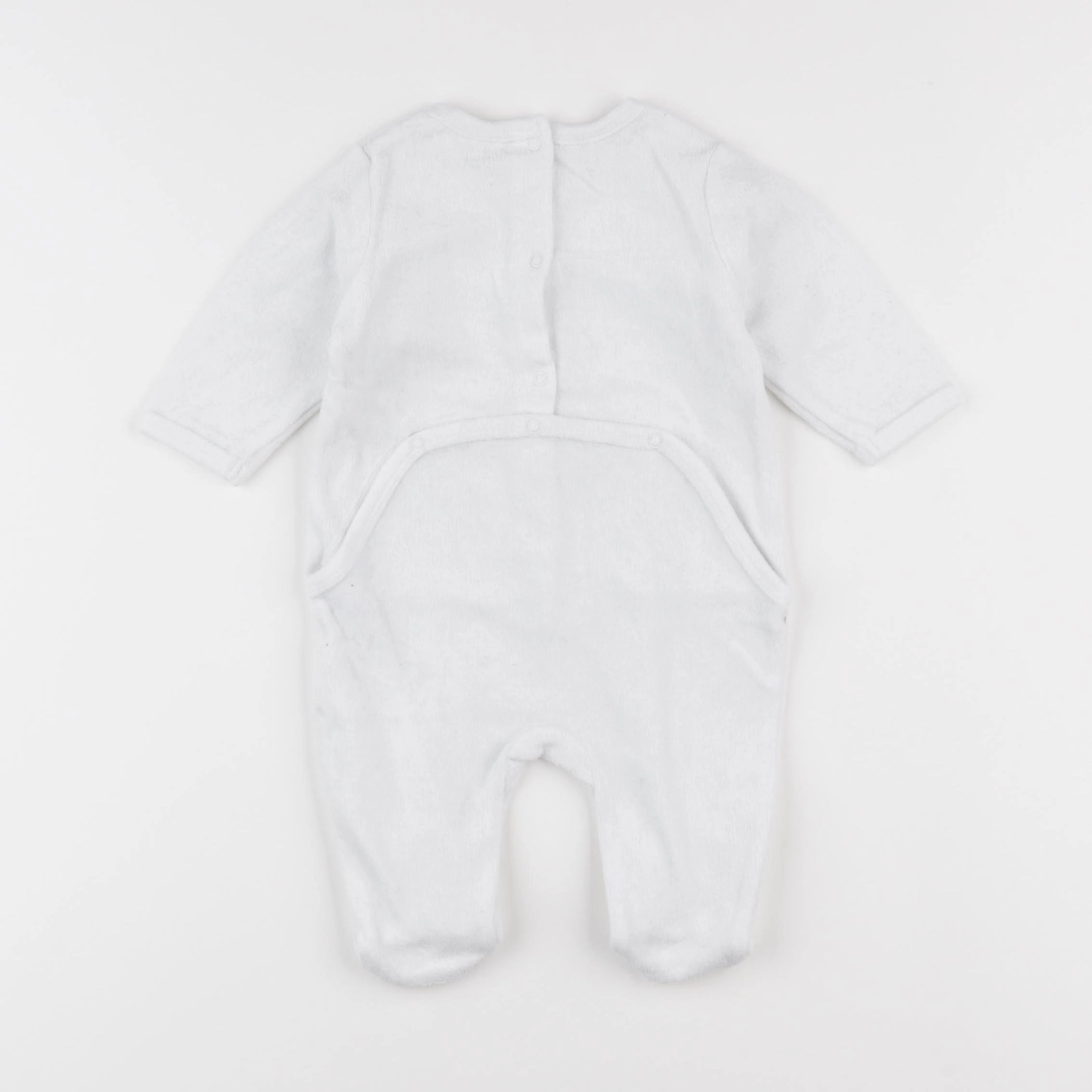 Vertbaudet - pyjama velours blanc - 3 mois
