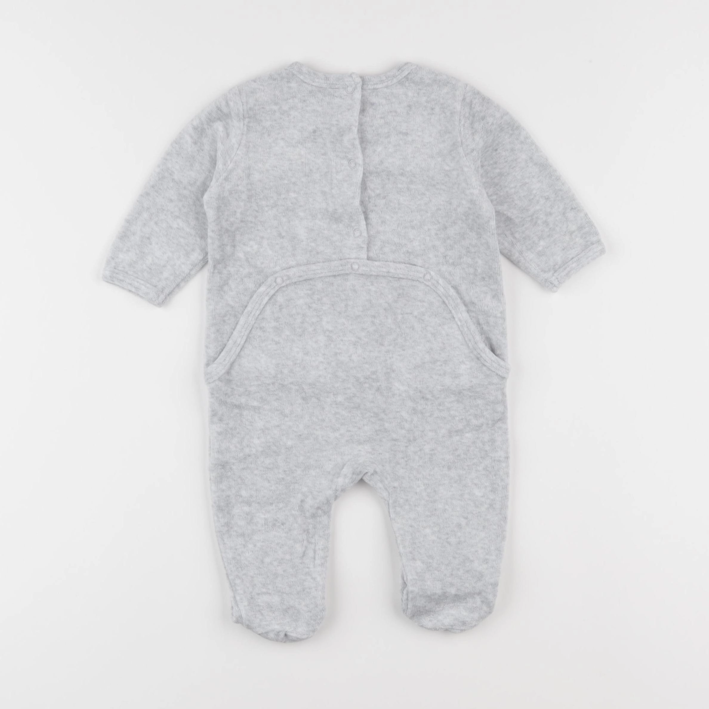 Vertbaudet - pyjama velours gris - 3 mois