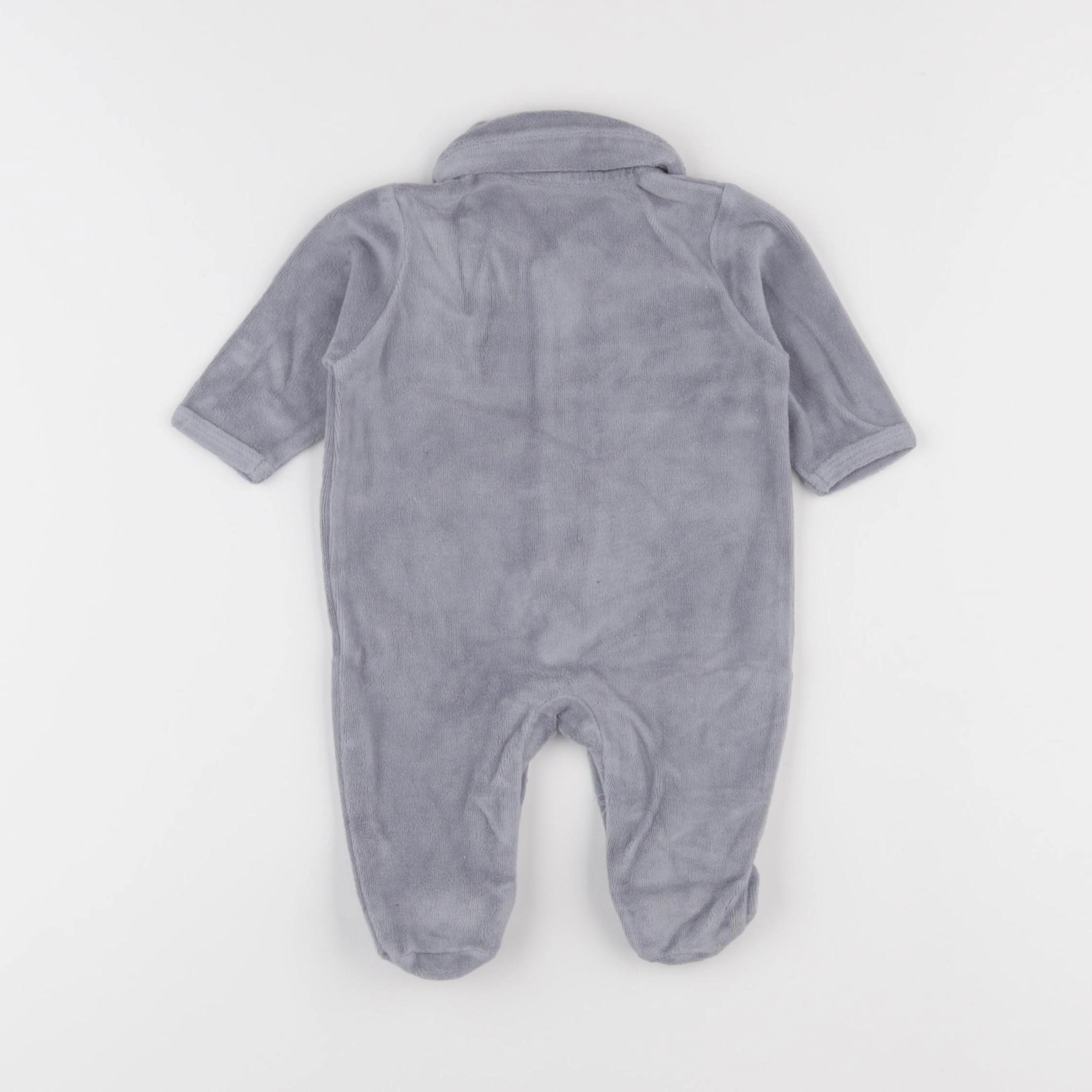 Vertbaudet - pyjama velours gris - 1 mois