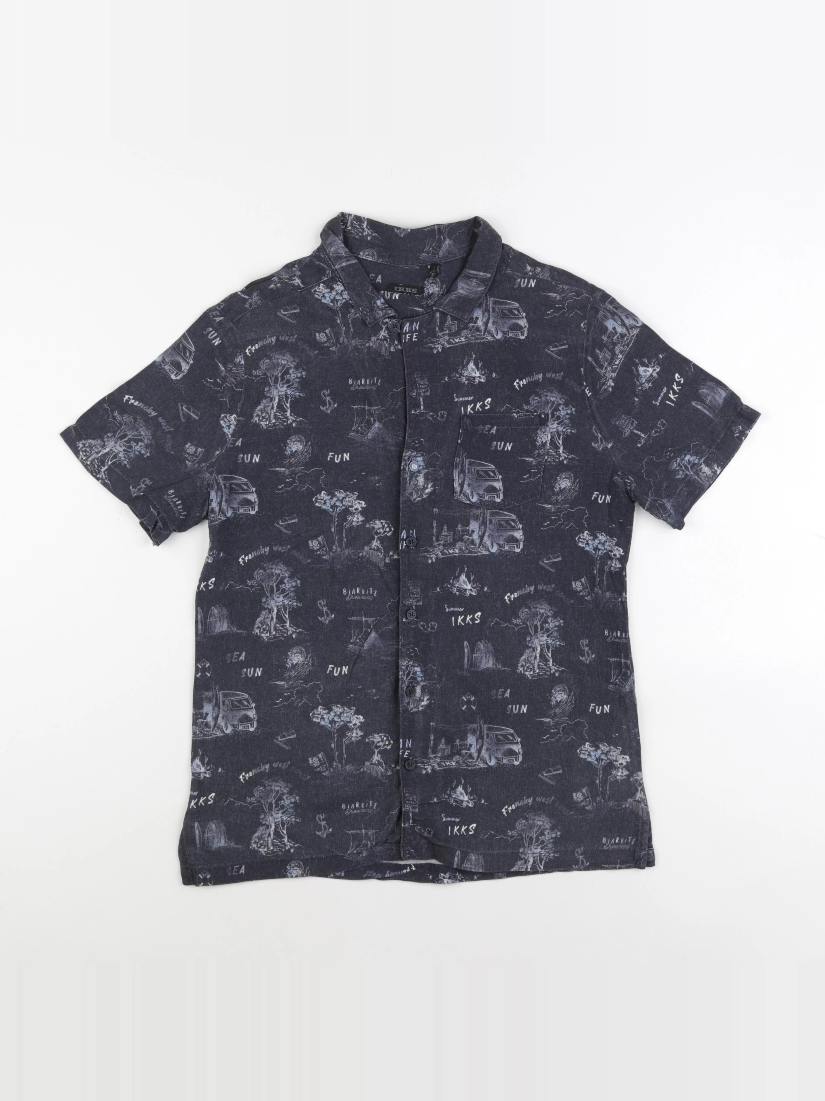 IKKS - chemise gris - 14 ans