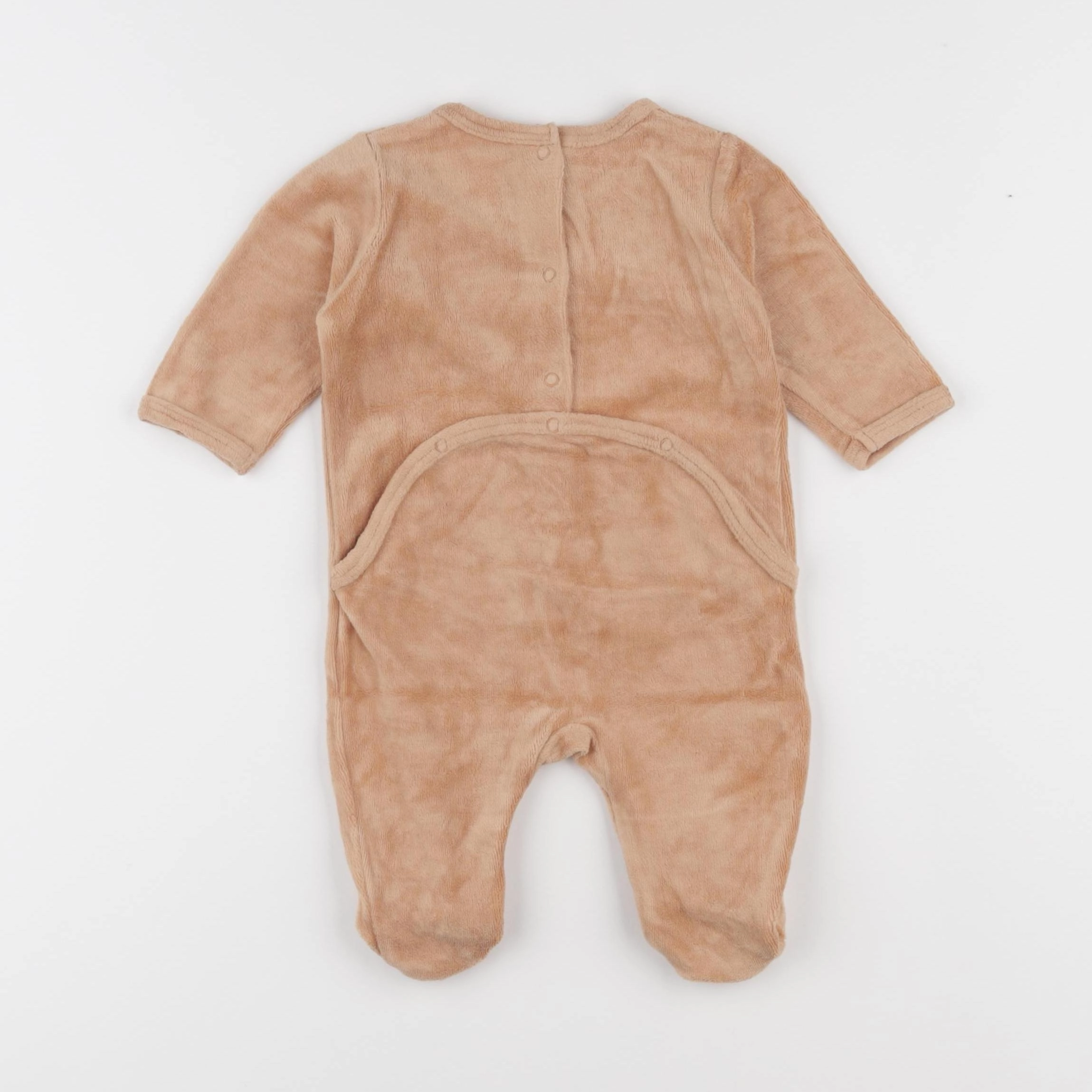 Vertbaudet - pyjama velours marron - 3 mois