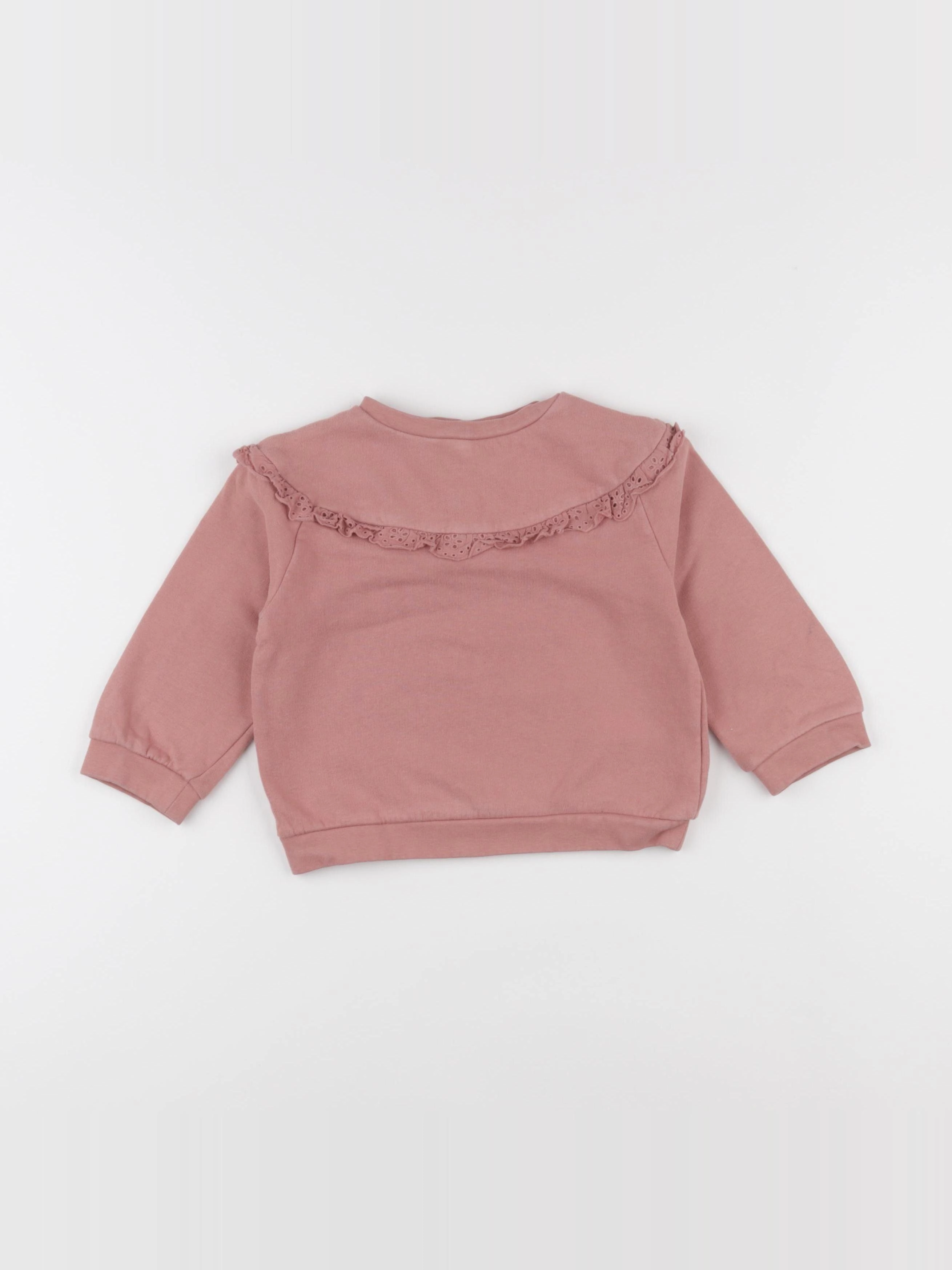 Vertbaudet - sweat rose - 24 mois