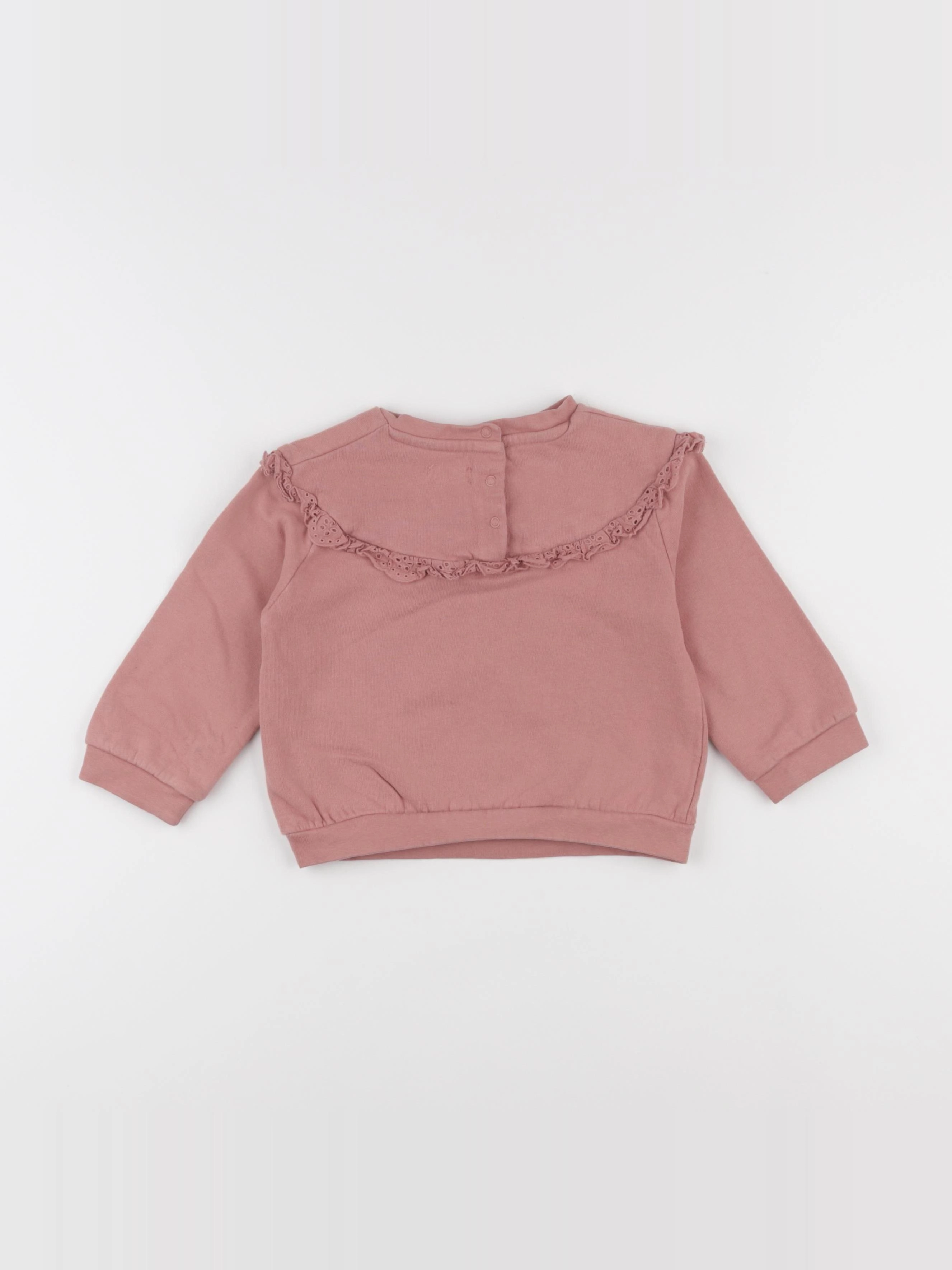 Vertbaudet - sweat rose - 24 mois