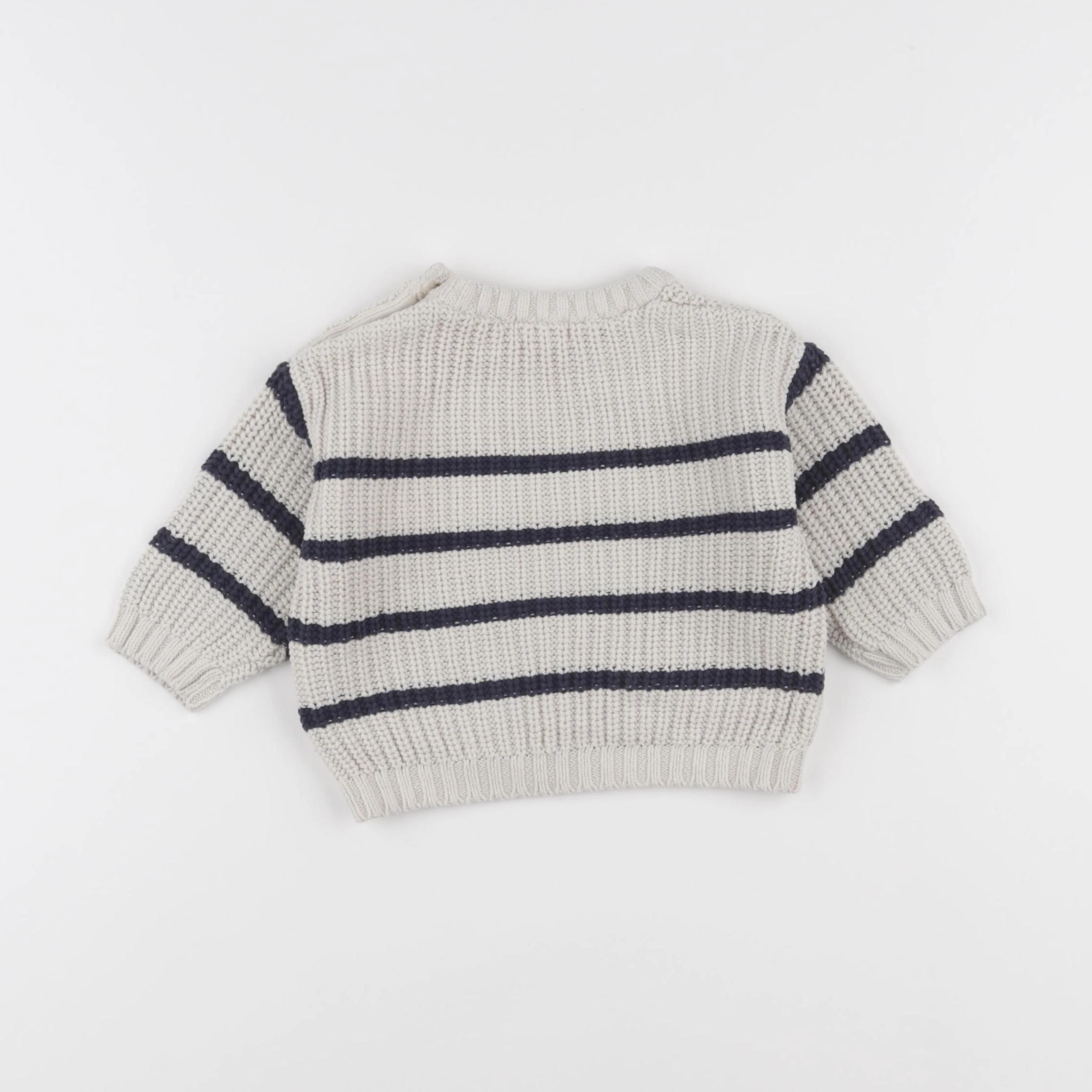 Vertbaudet - pull beige - 9 mois