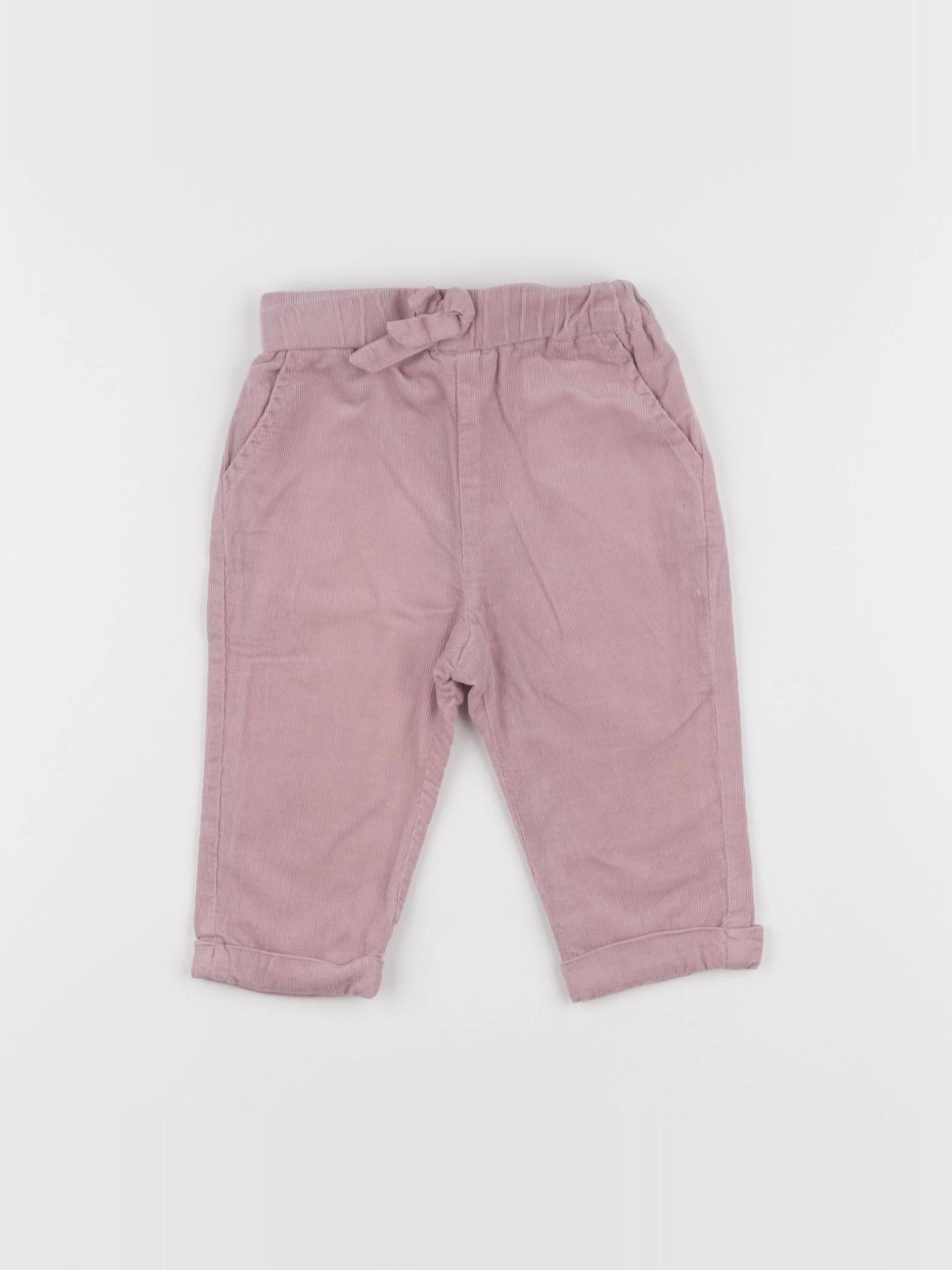 Vertbaudet - pantalon rose - 9 mois