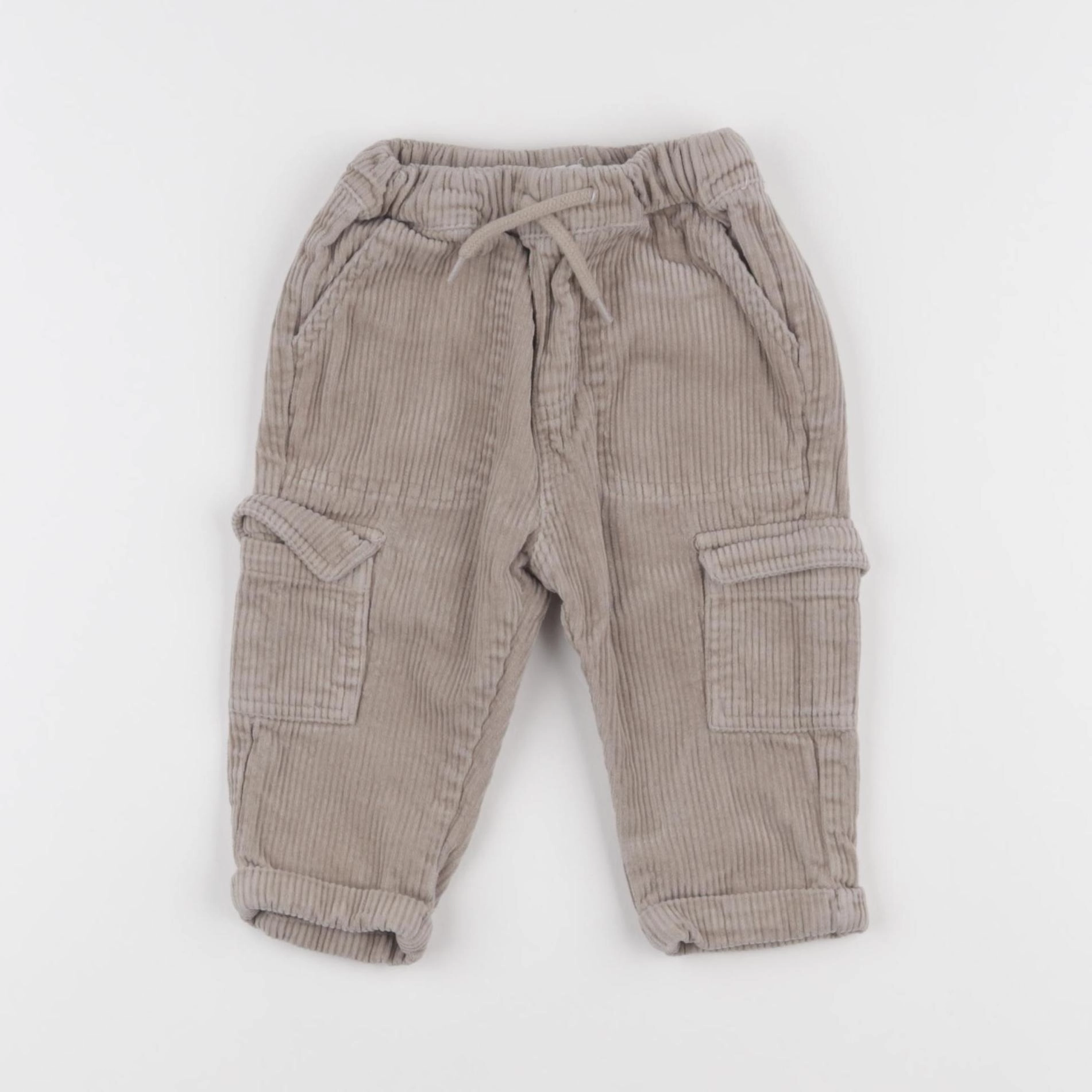Vertbaudet - pantalon beige - 9 mois