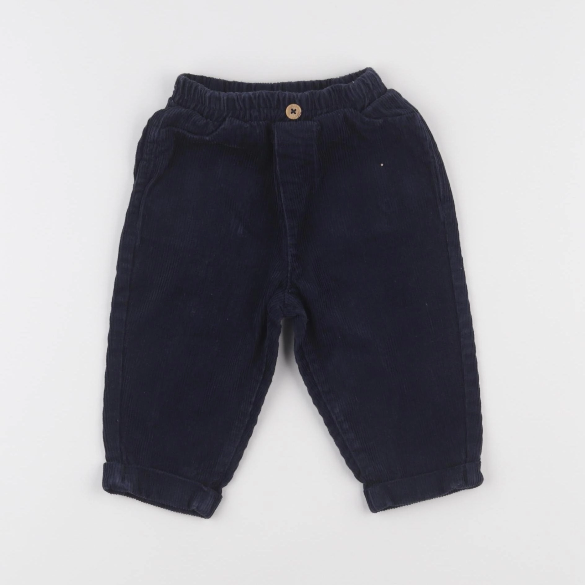 Vertbaudet - pantalon bleu - 9 mois