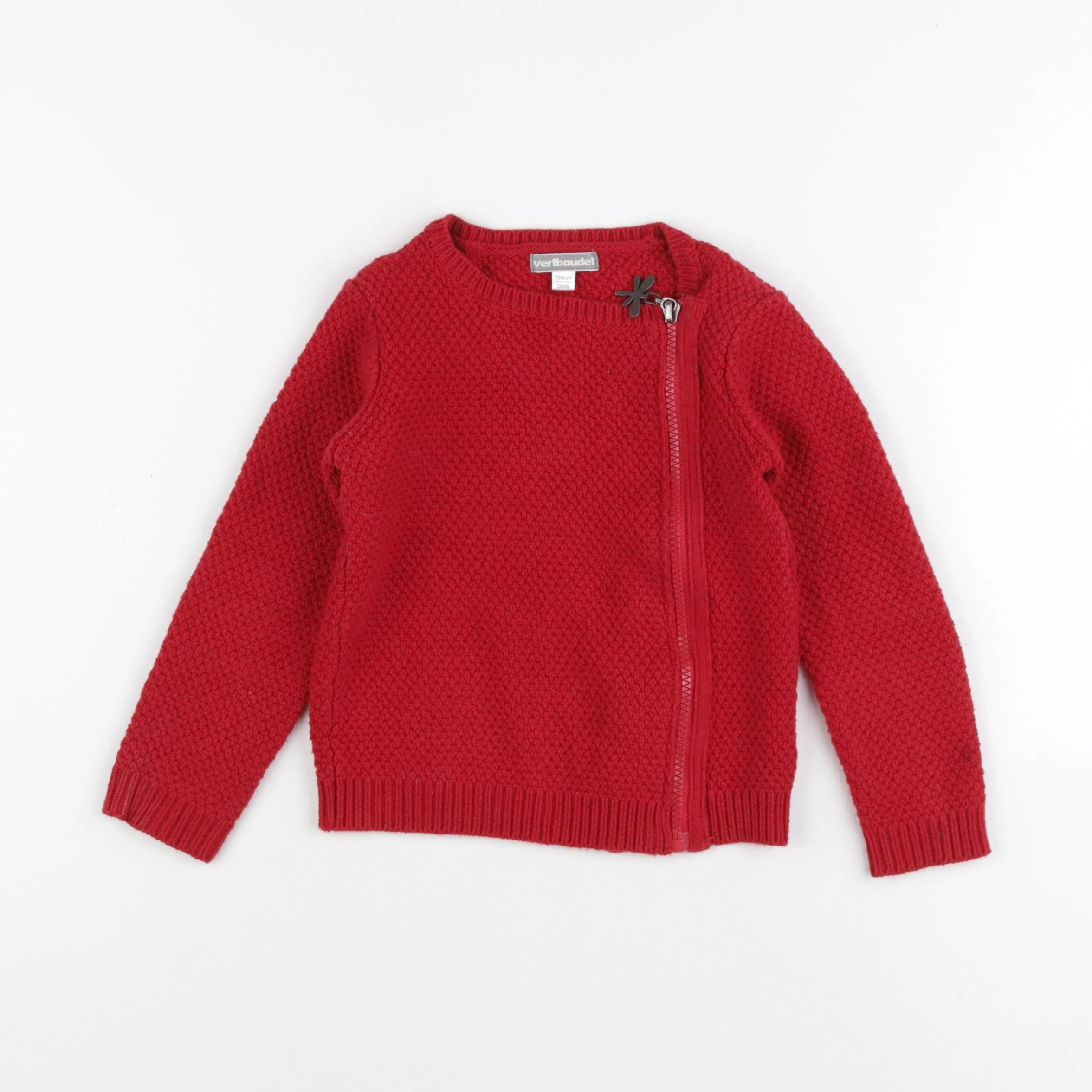 Vertbaudet - gilet rouge - 5 ans
