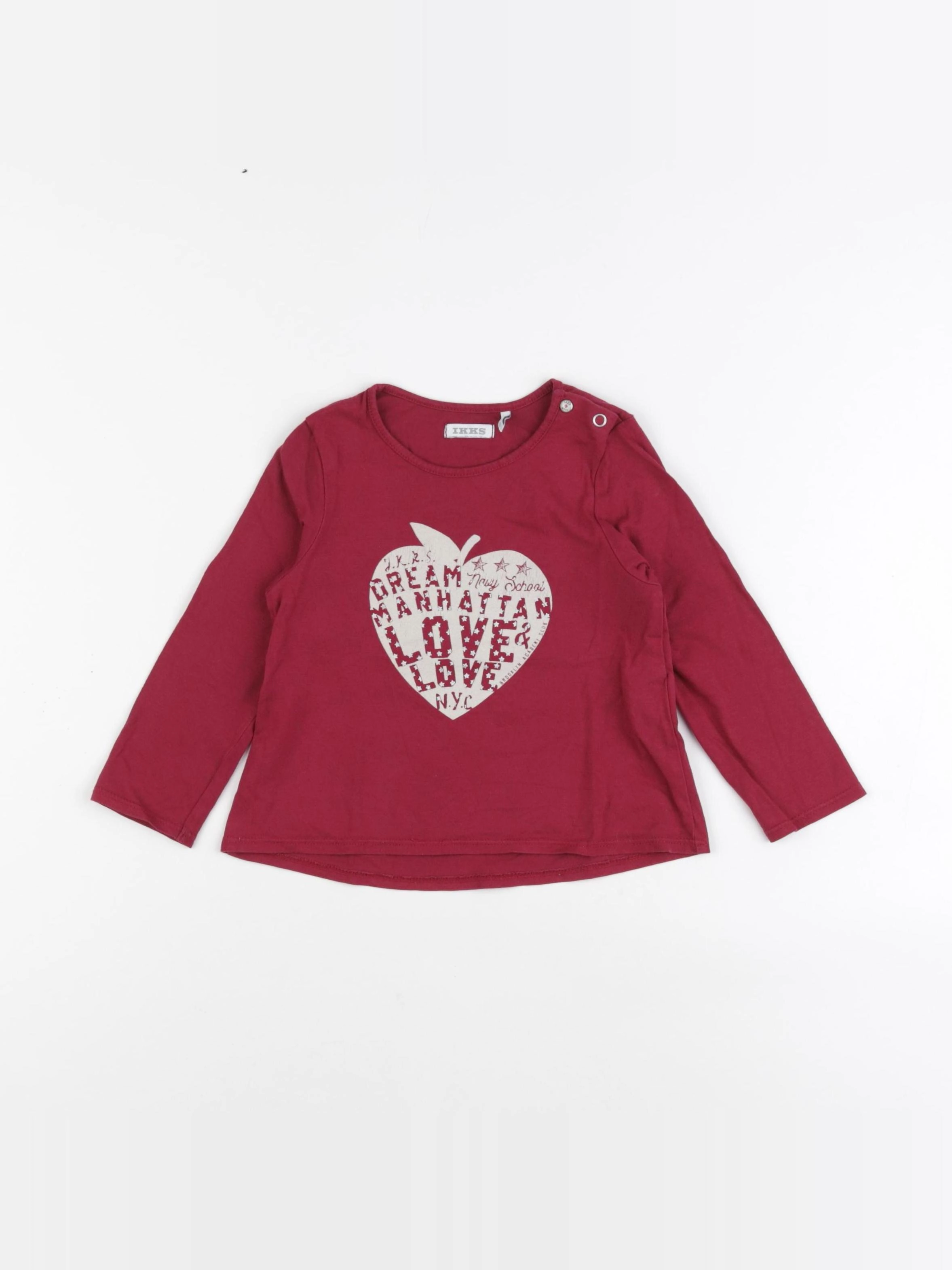 IKKS - tee-shirt rouge - 2 ans