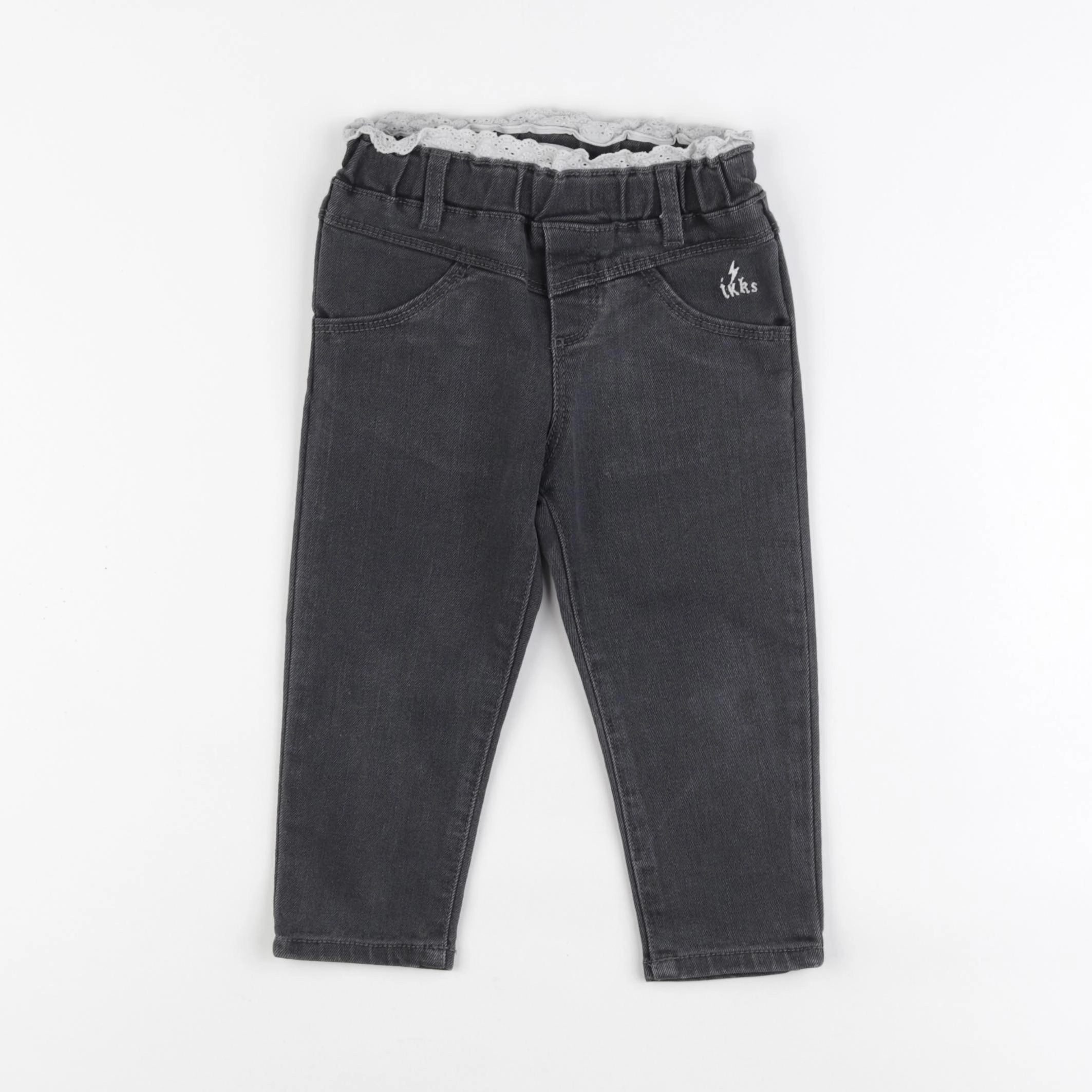 IKKS - jean gris - 18 mois