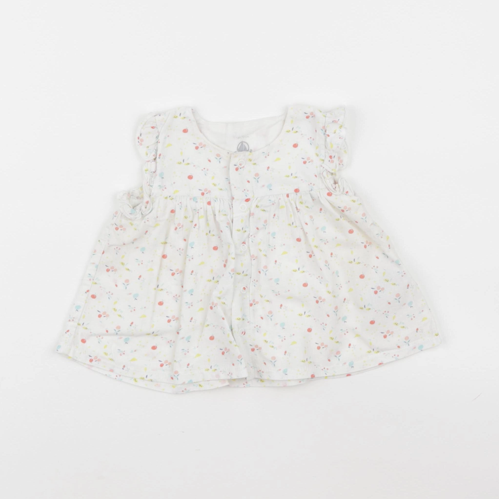 Petit Bateau - blouse blanc - 18 mois