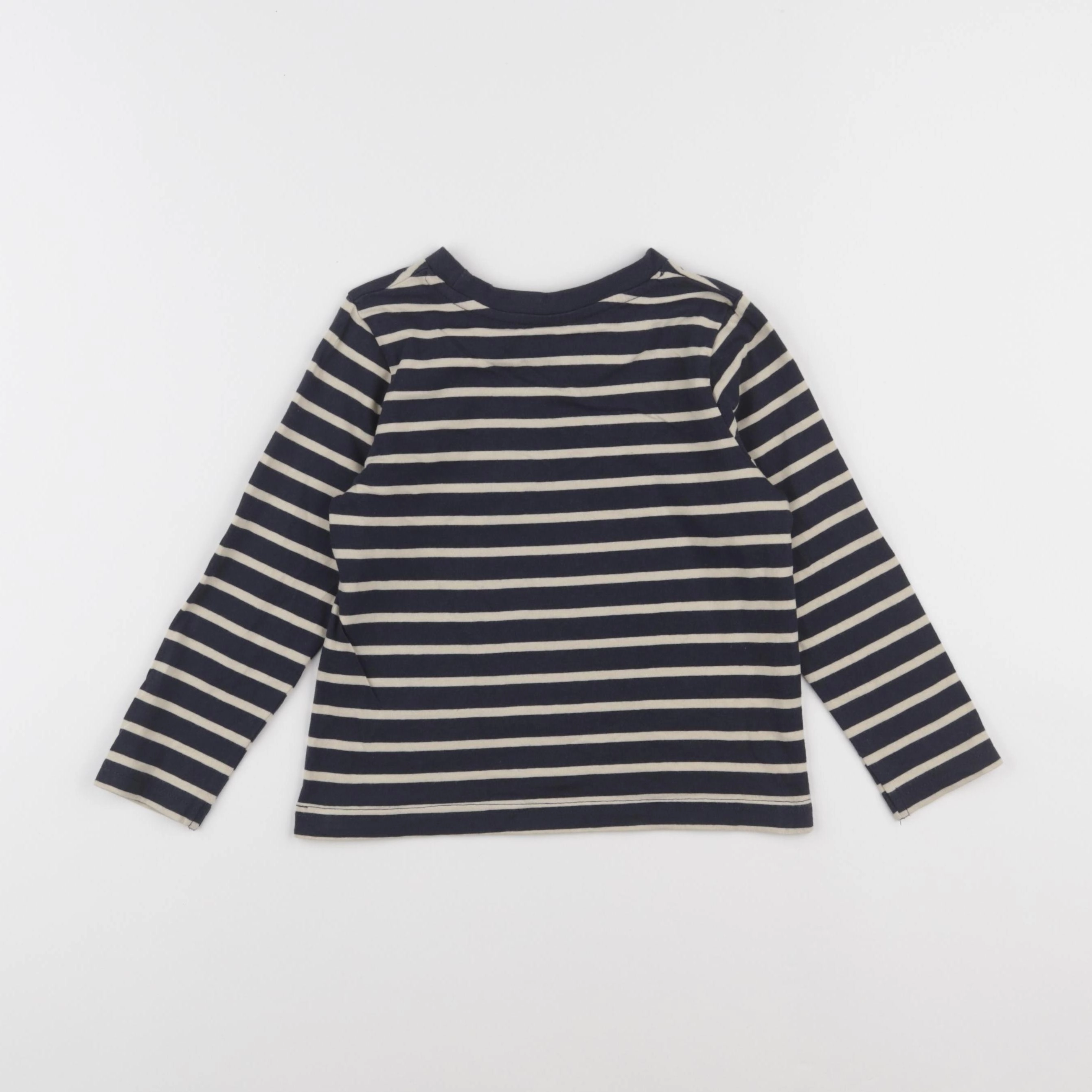 Vertbaudet - tee-shirt bleu, beige - 4 ans