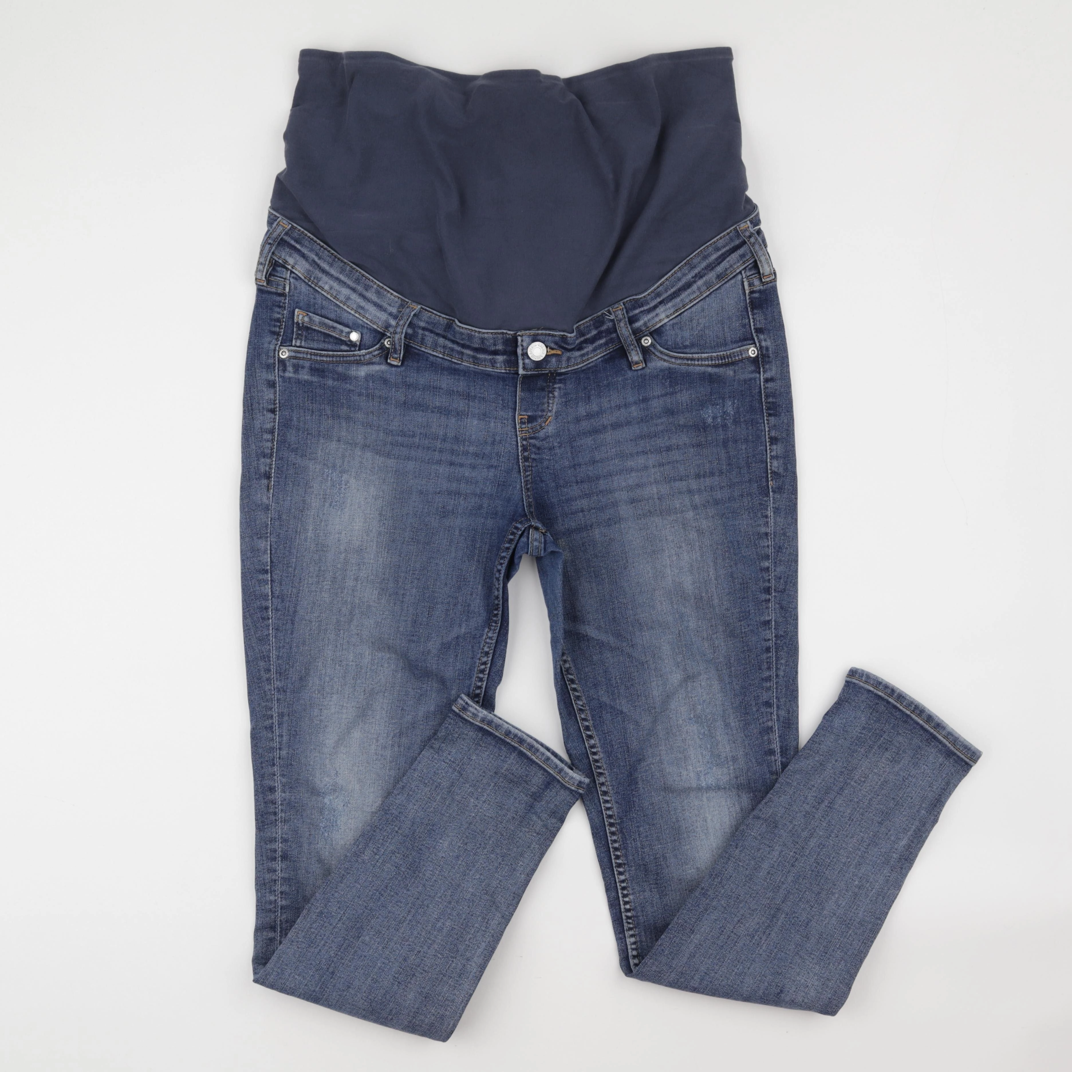 H&M - jean grossesse bleu - l