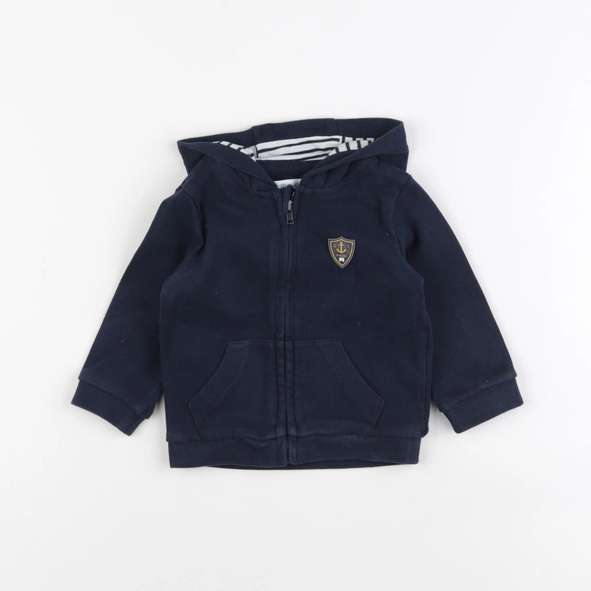 Vertbaudet - sweat bleu - 6 mois