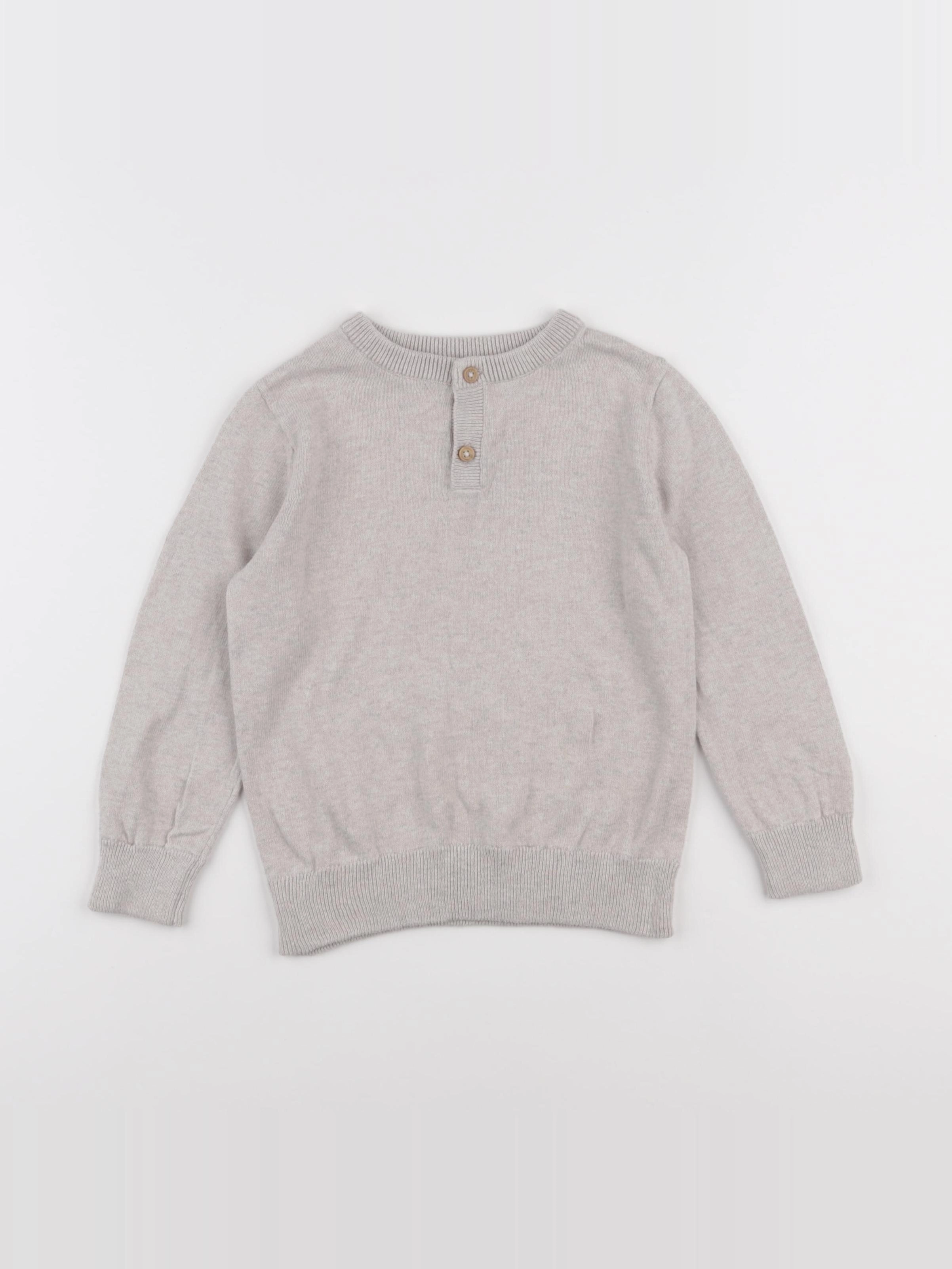 Vertbaudet - pull beige - 4 ans