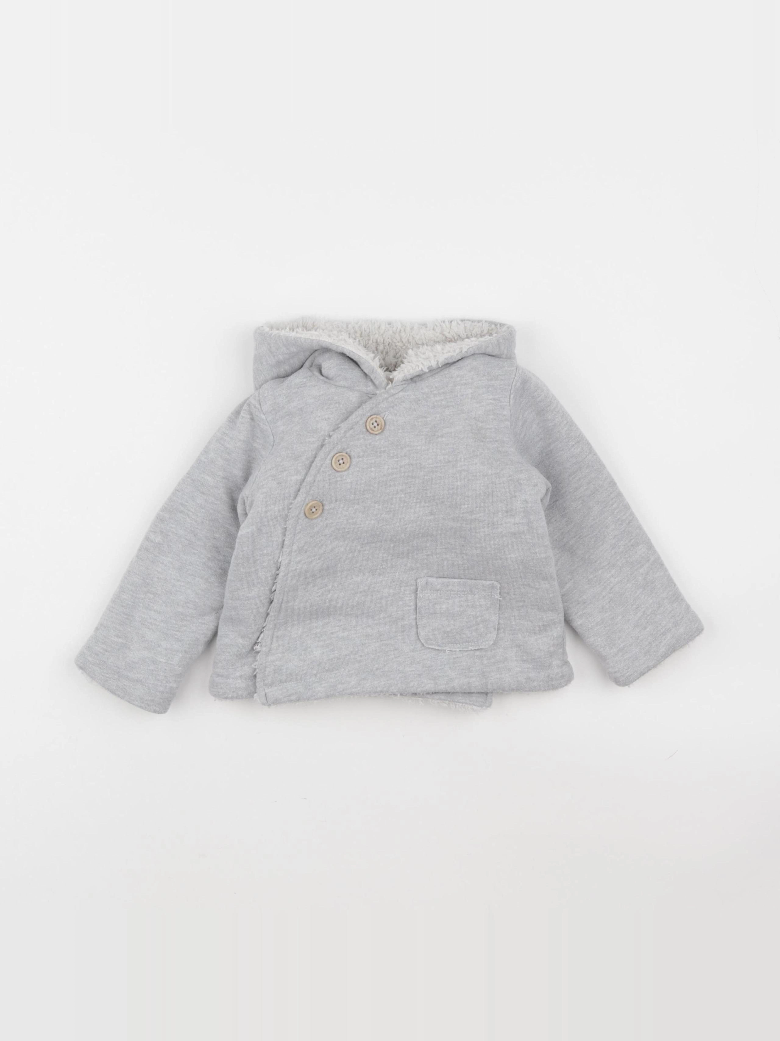 La Redoute - veste doublé gris - 9 mois