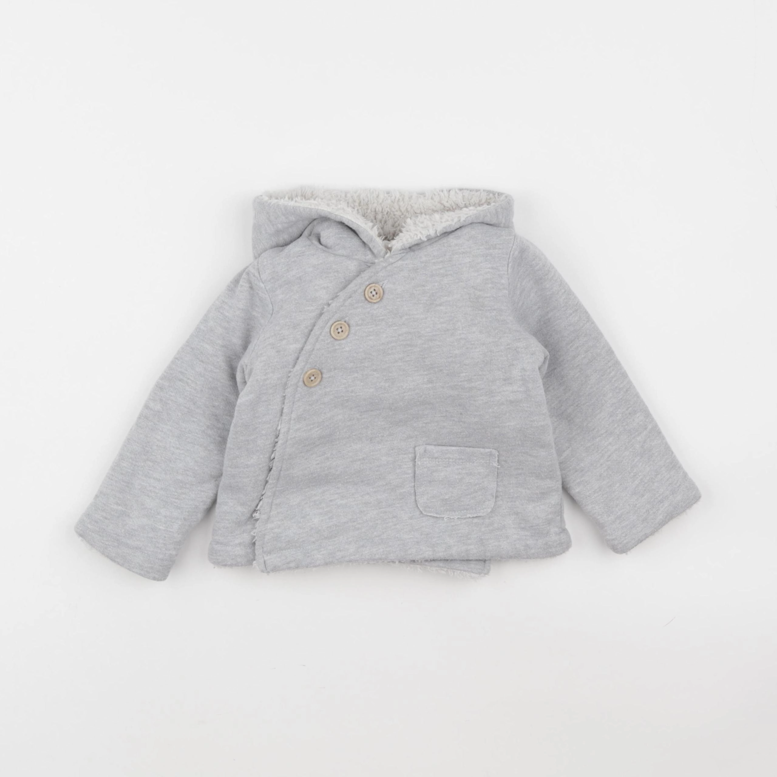 La Redoute - veste doublé gris - 9 mois