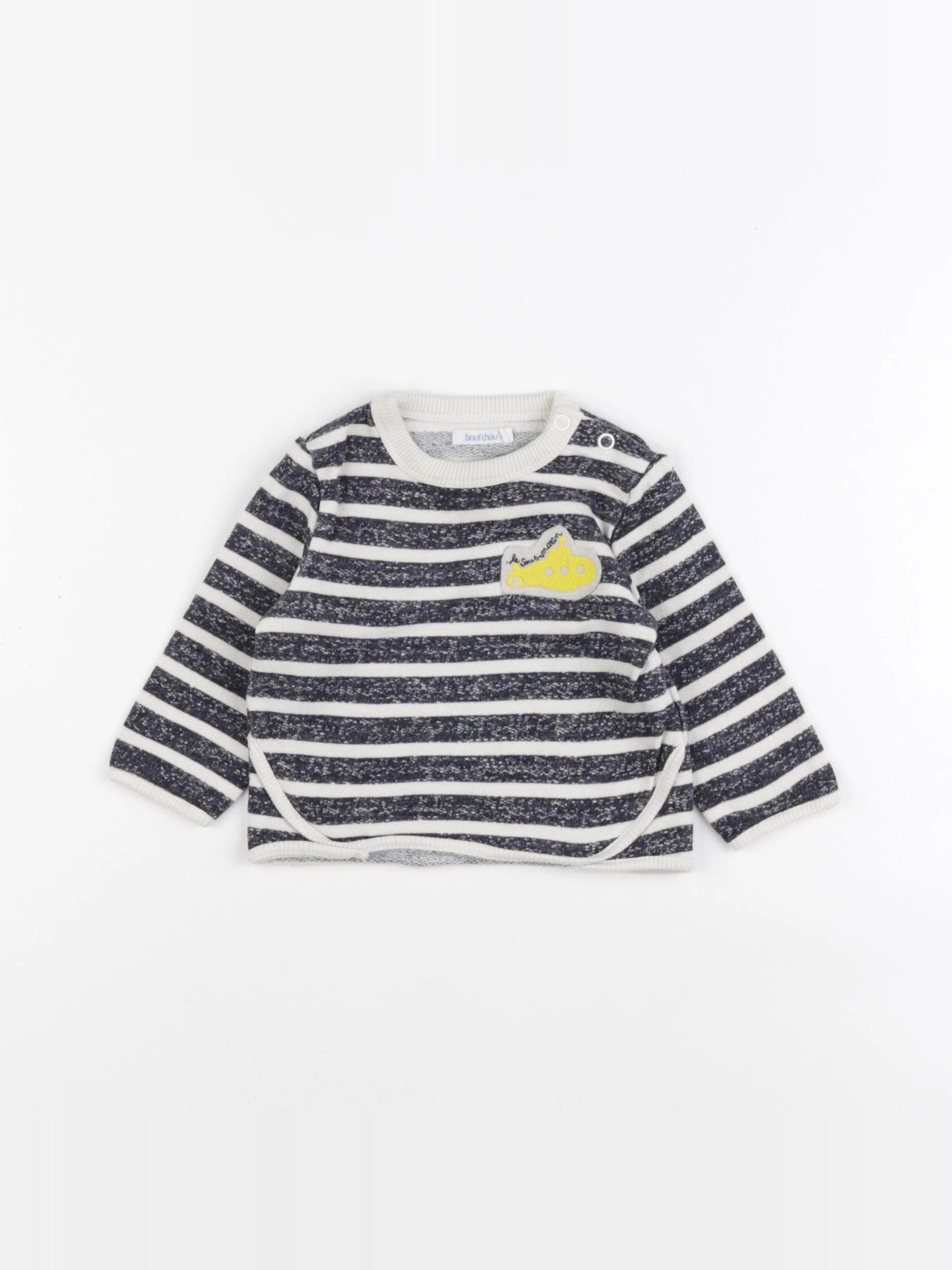 Boutchou - sweat bleu - 6 mois