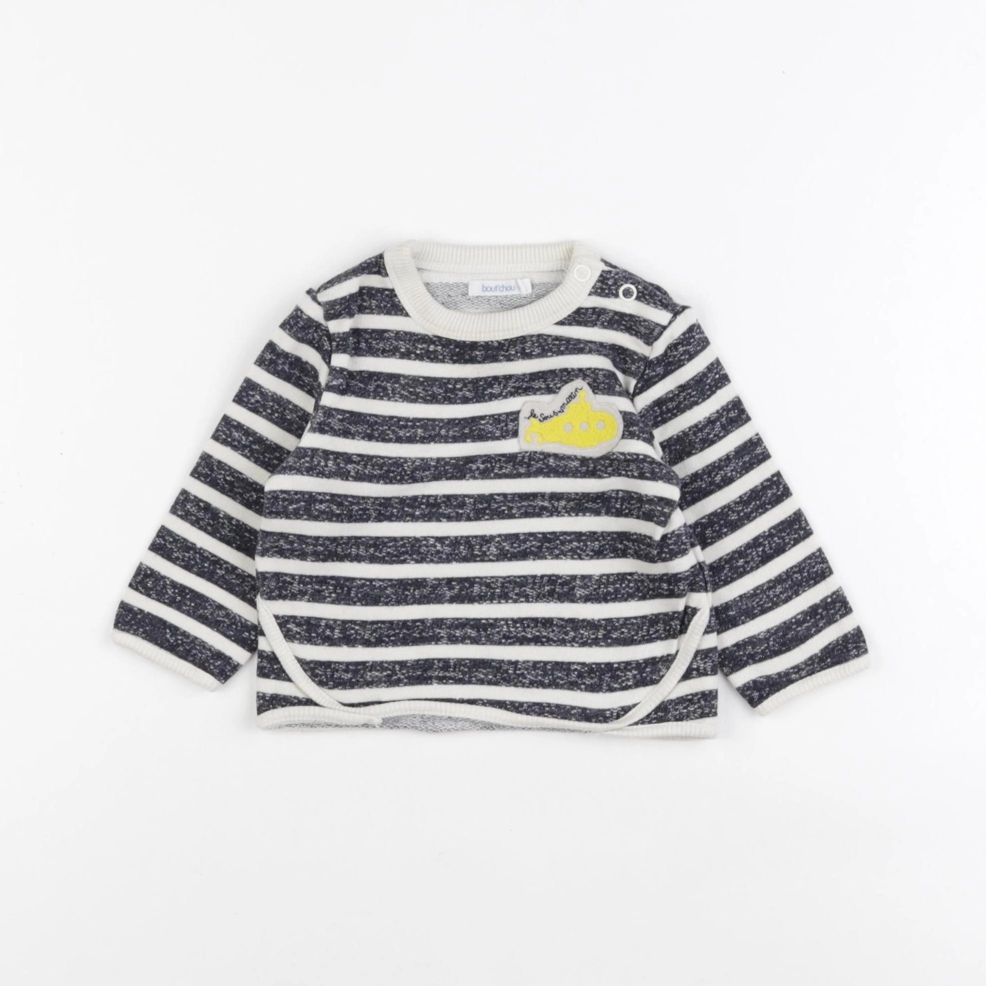 Boutchou - sweat bleu - 6 mois