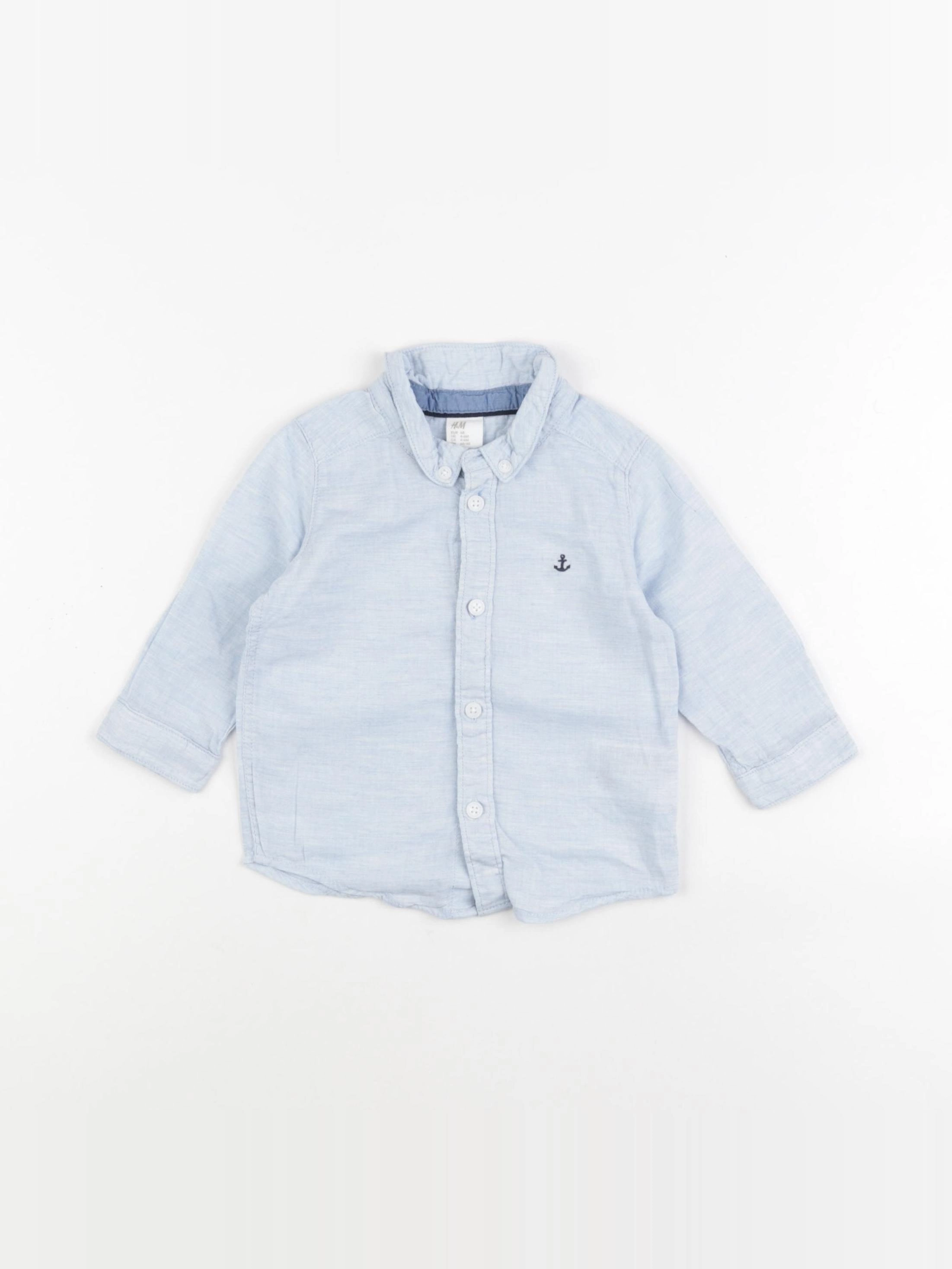 H&M - chemise bleu - 6 mois