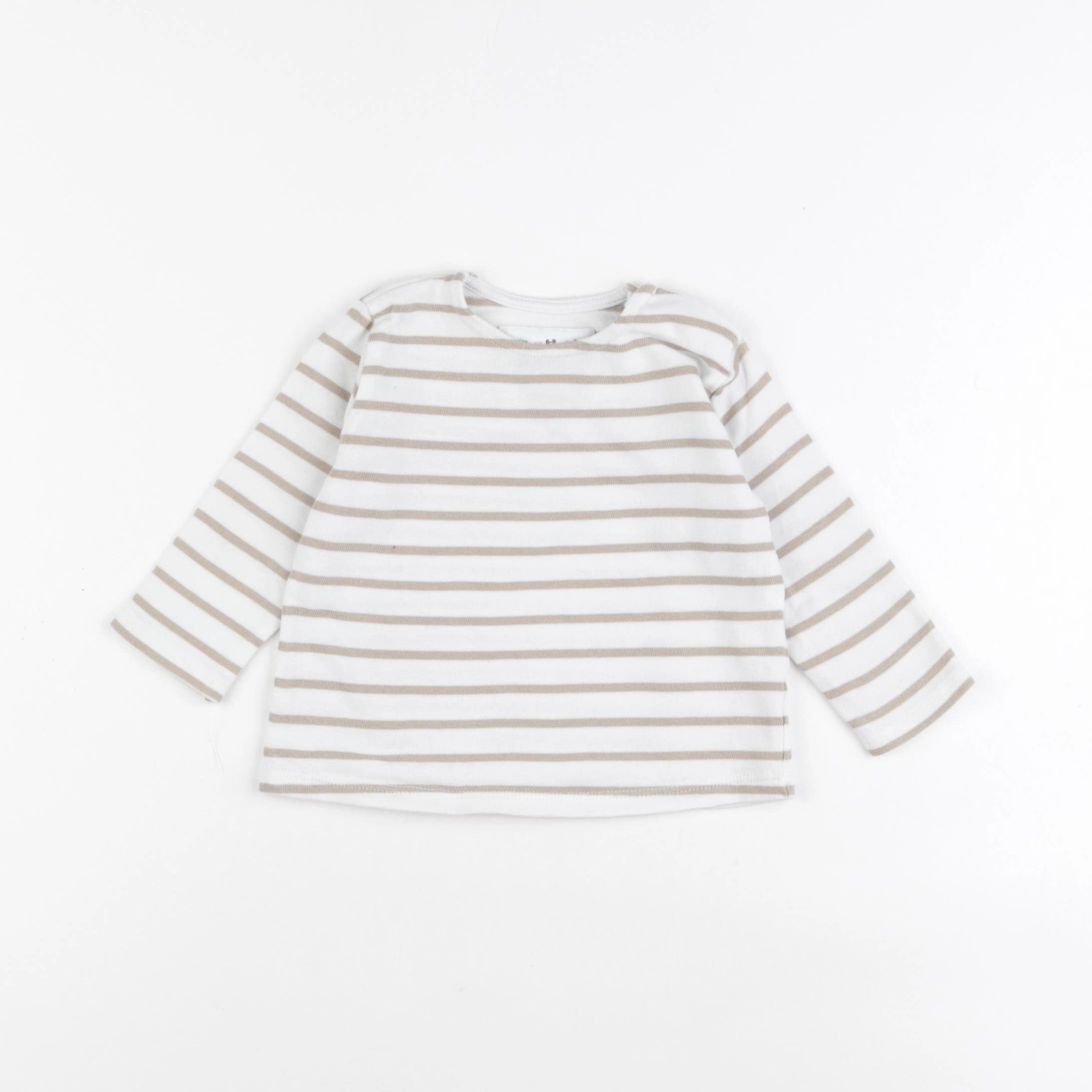 Zara - tee-shirt beige - 6/9 mois