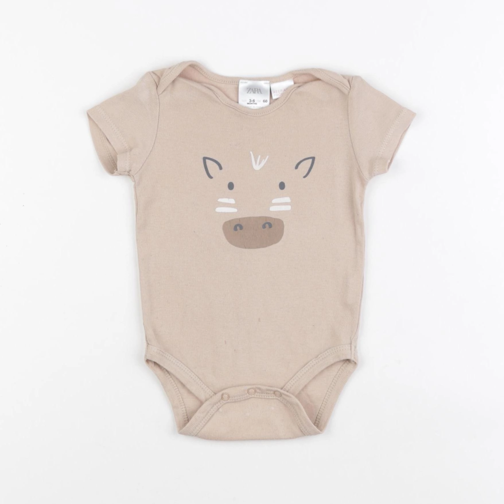 Zara - body beige - 3/6 mois