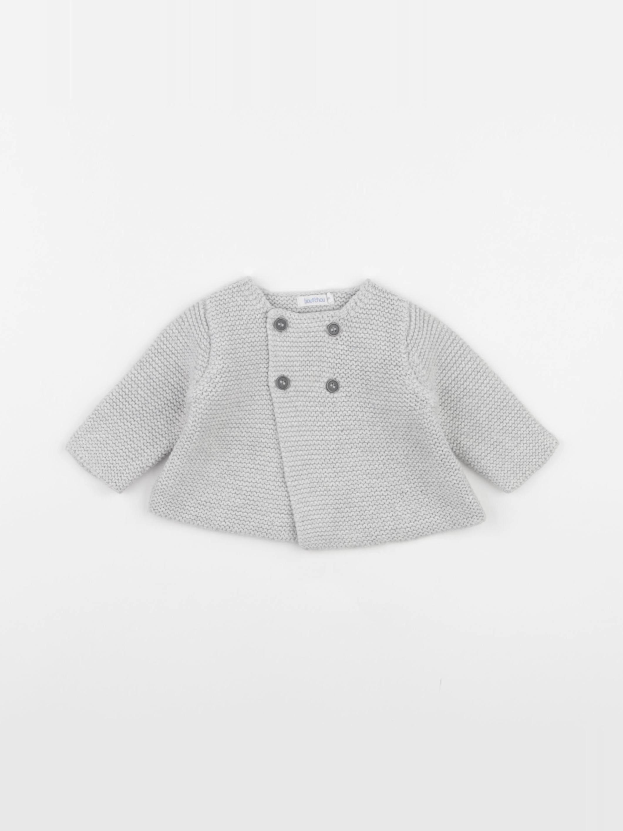 Boutchou - gilet gris - 6 mois