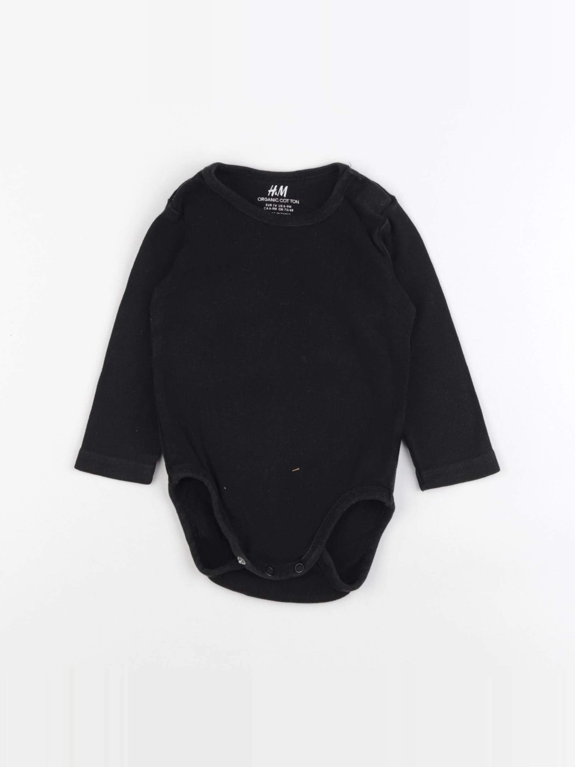 H&M - body noir - 6/9 mois