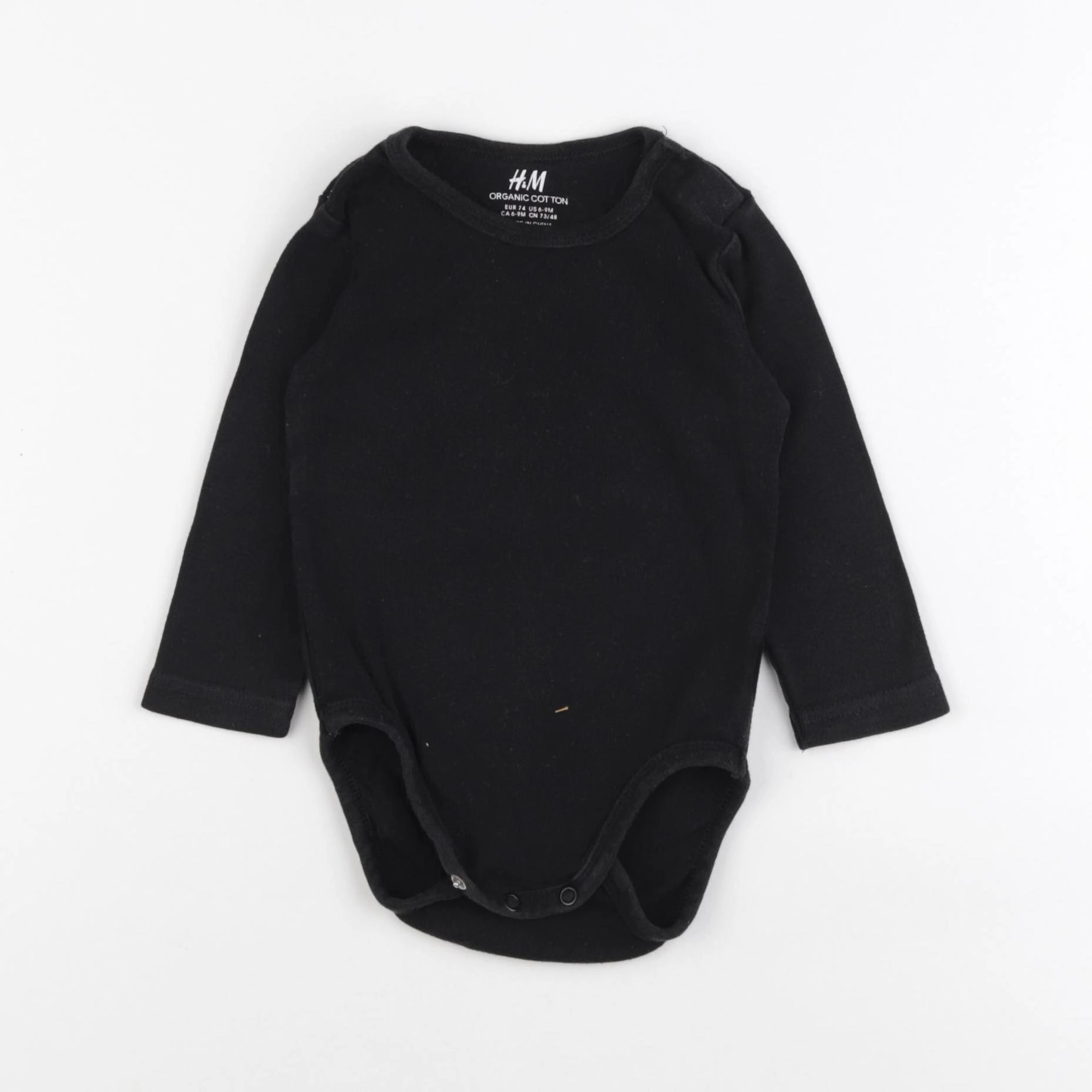 H&M - body noir - 6/9 mois