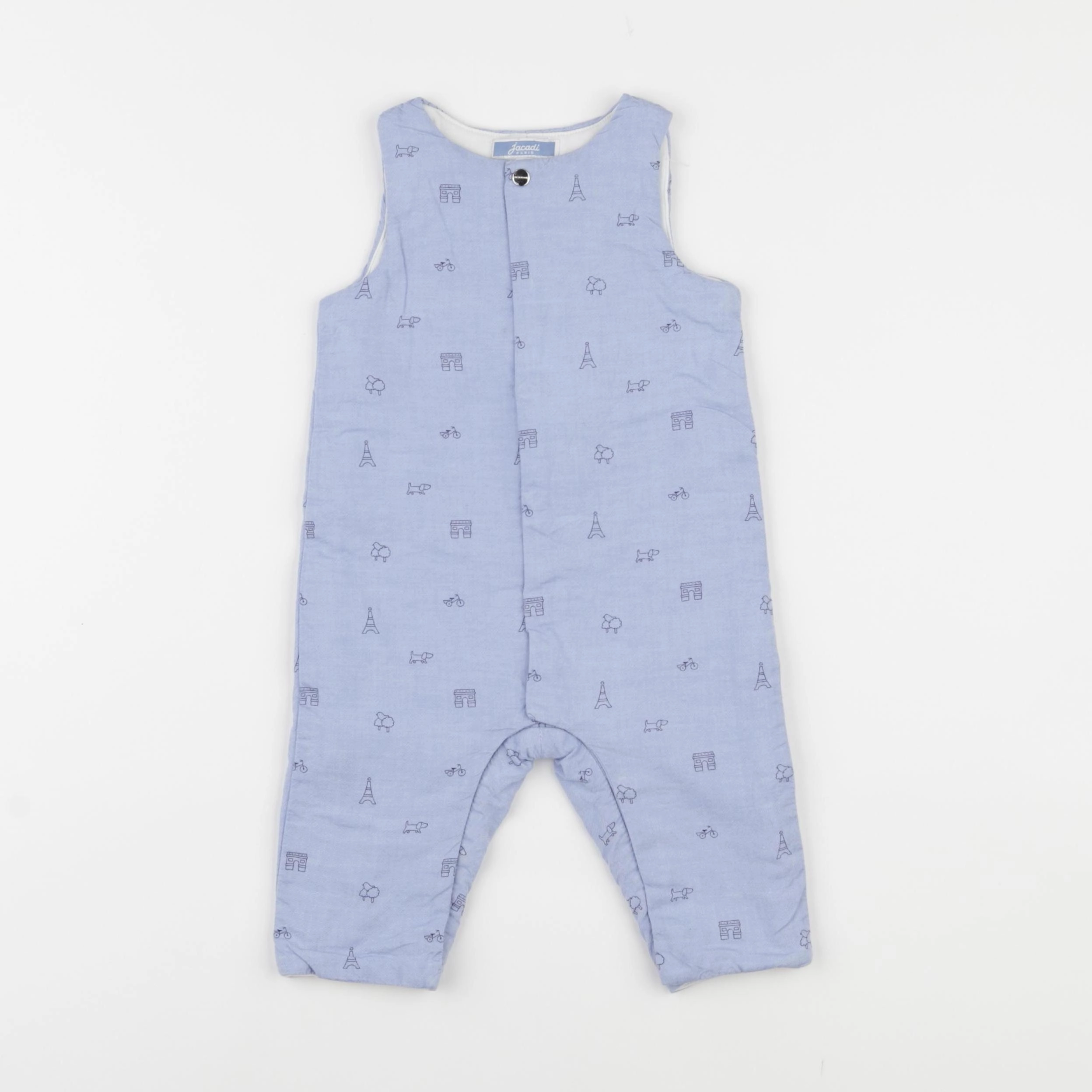 Jacadi - combinaison doublé bleu - 6 mois