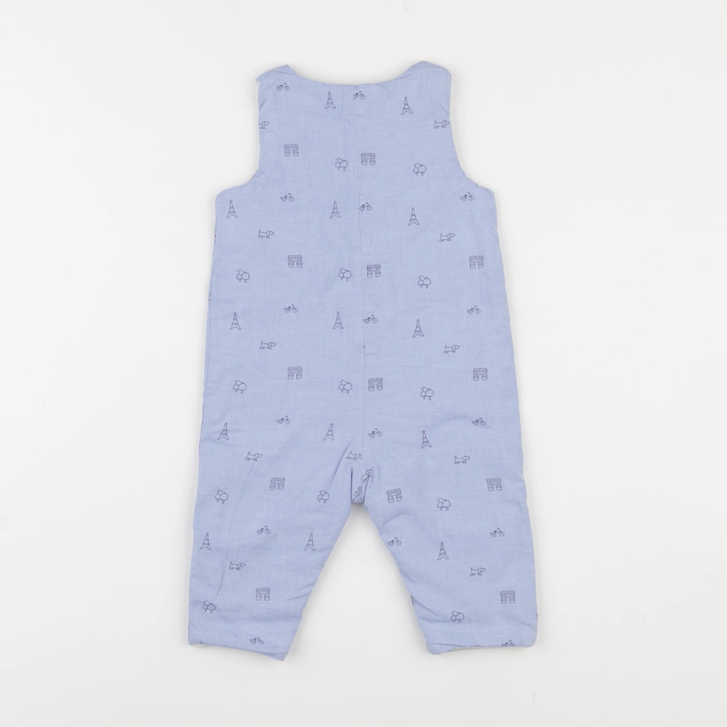 Jacadi - combinaison doublé bleu - 6 mois