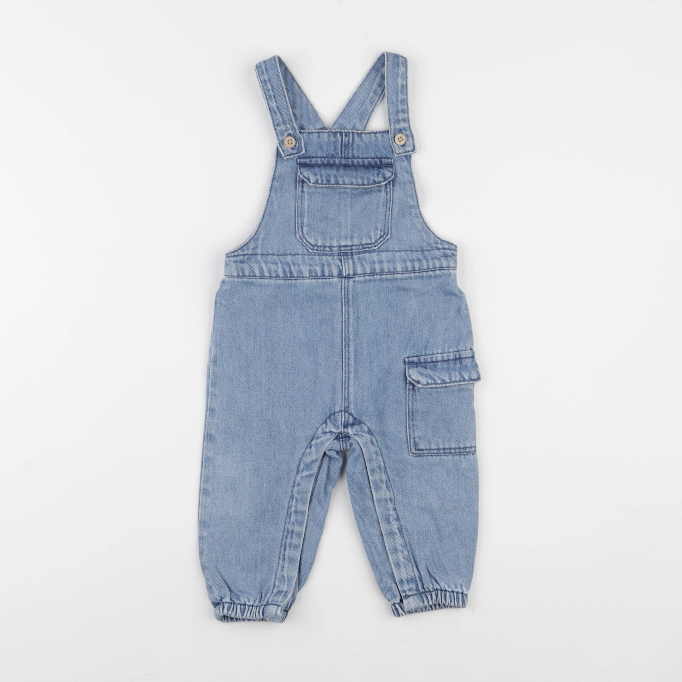 Zara - salopette bleu - 6/9 mois