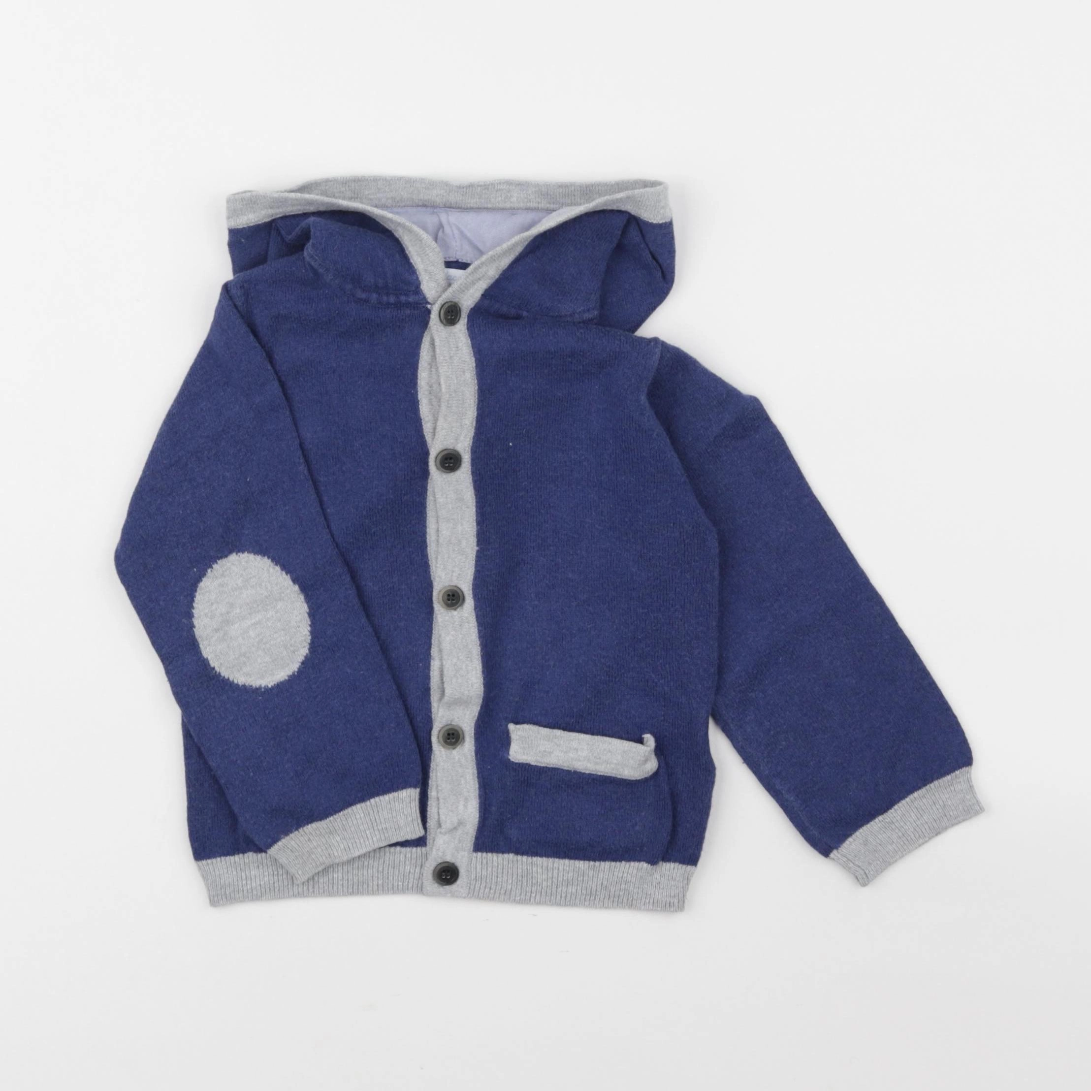 Jacadi - gilet bleu - 24 mois