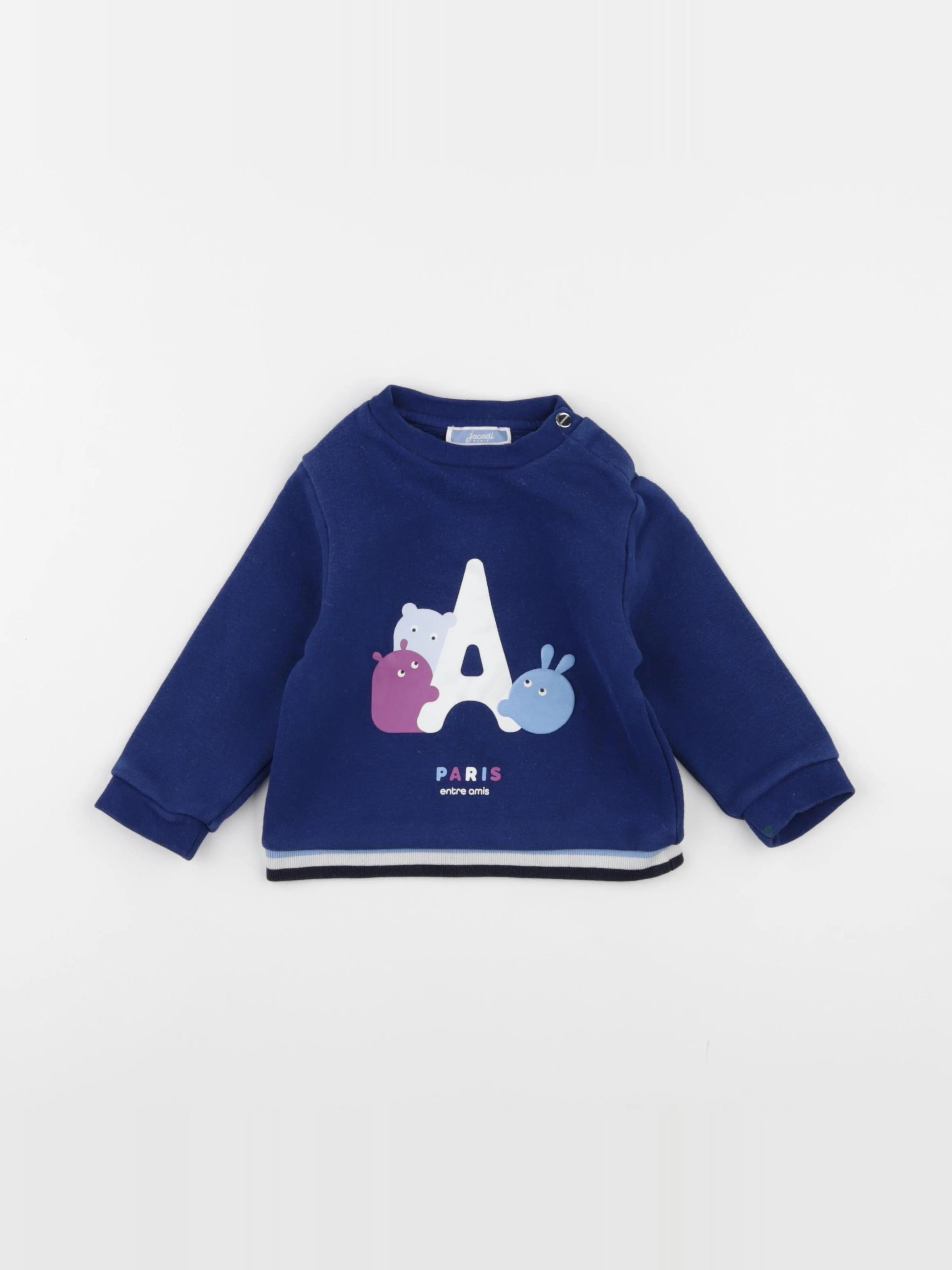 Jacadi - sweat bleu - 12 mois
