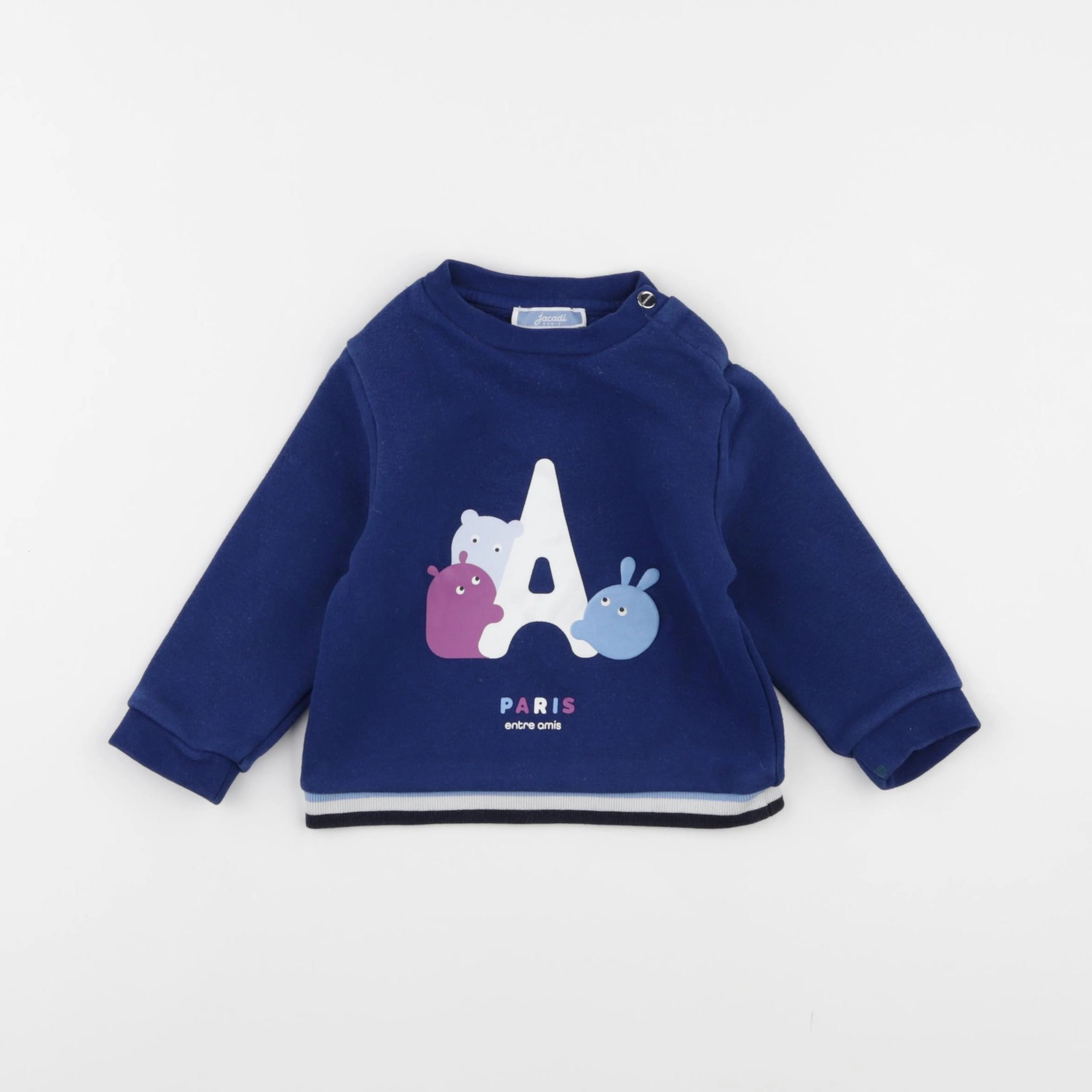 Jacadi - sweat bleu - 12 mois