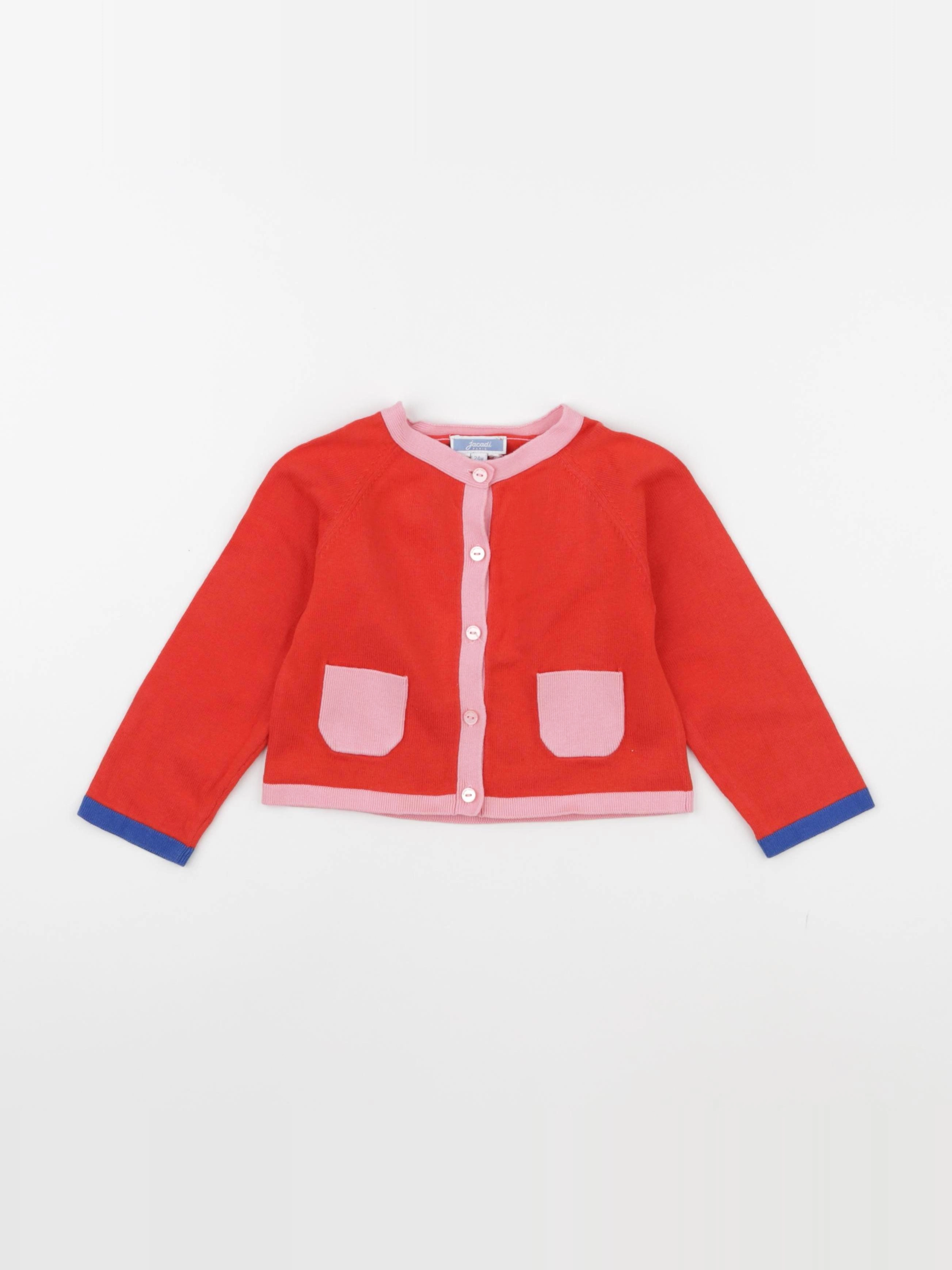 Jacadi - gilet rouge - 24 mois