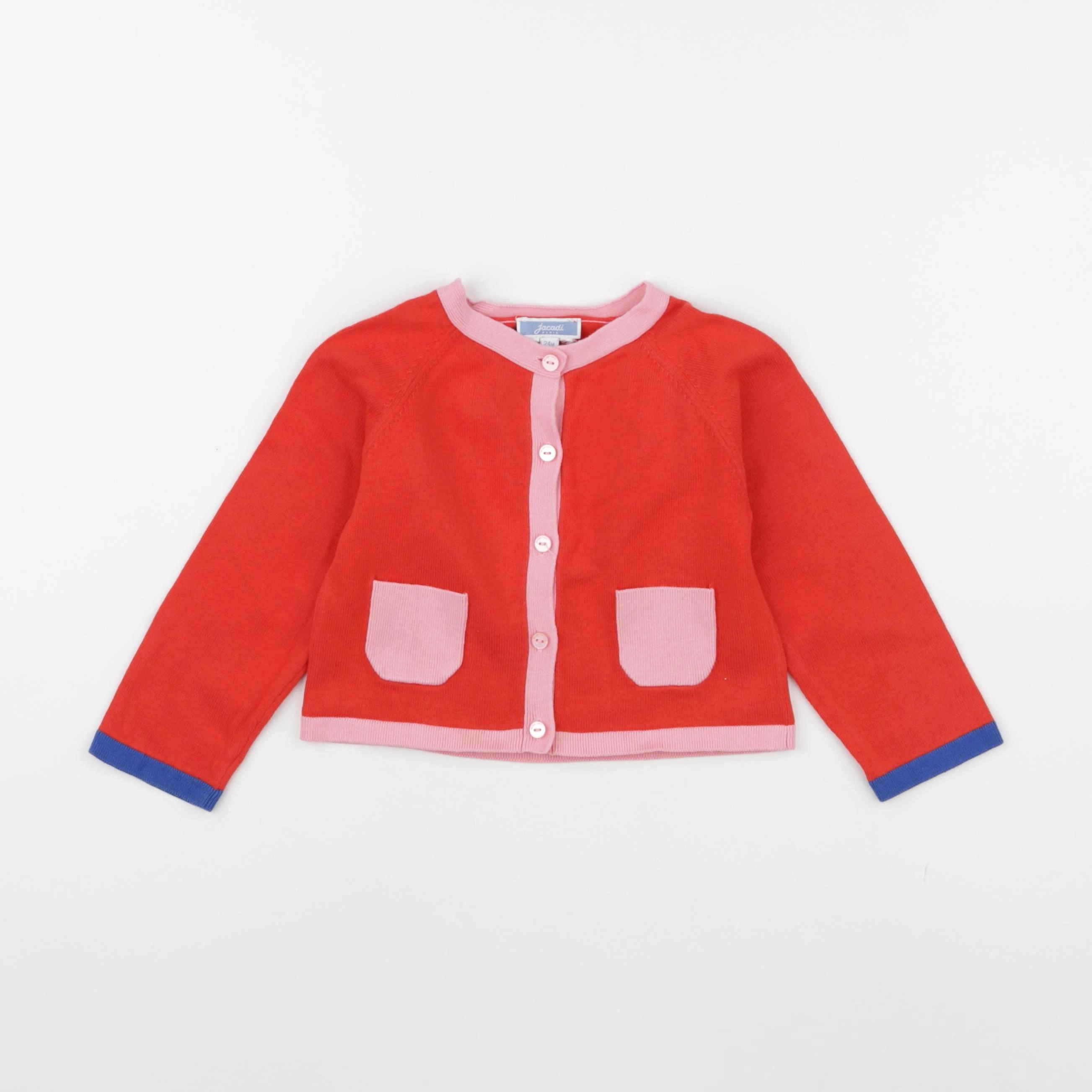 Jacadi - gilet rouge - 24 mois