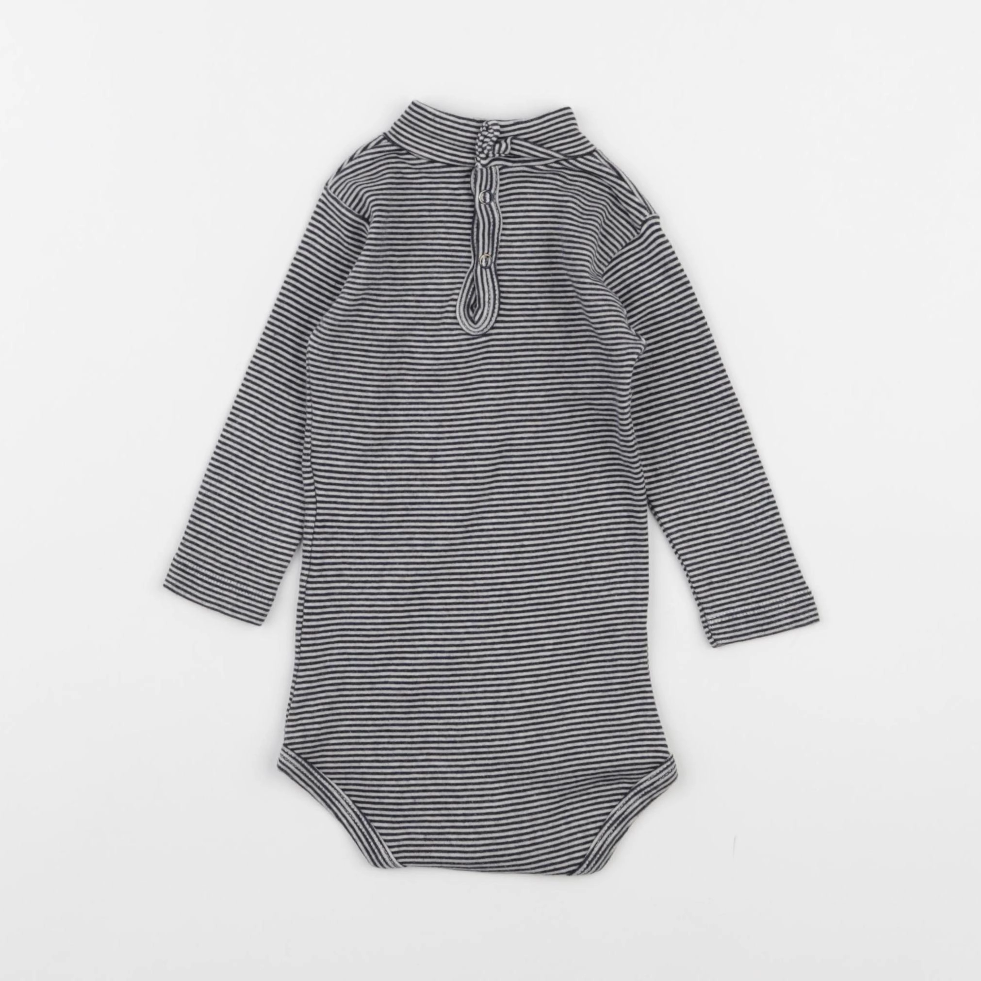 Petit Bateau - body à col multicolore - 6 mois