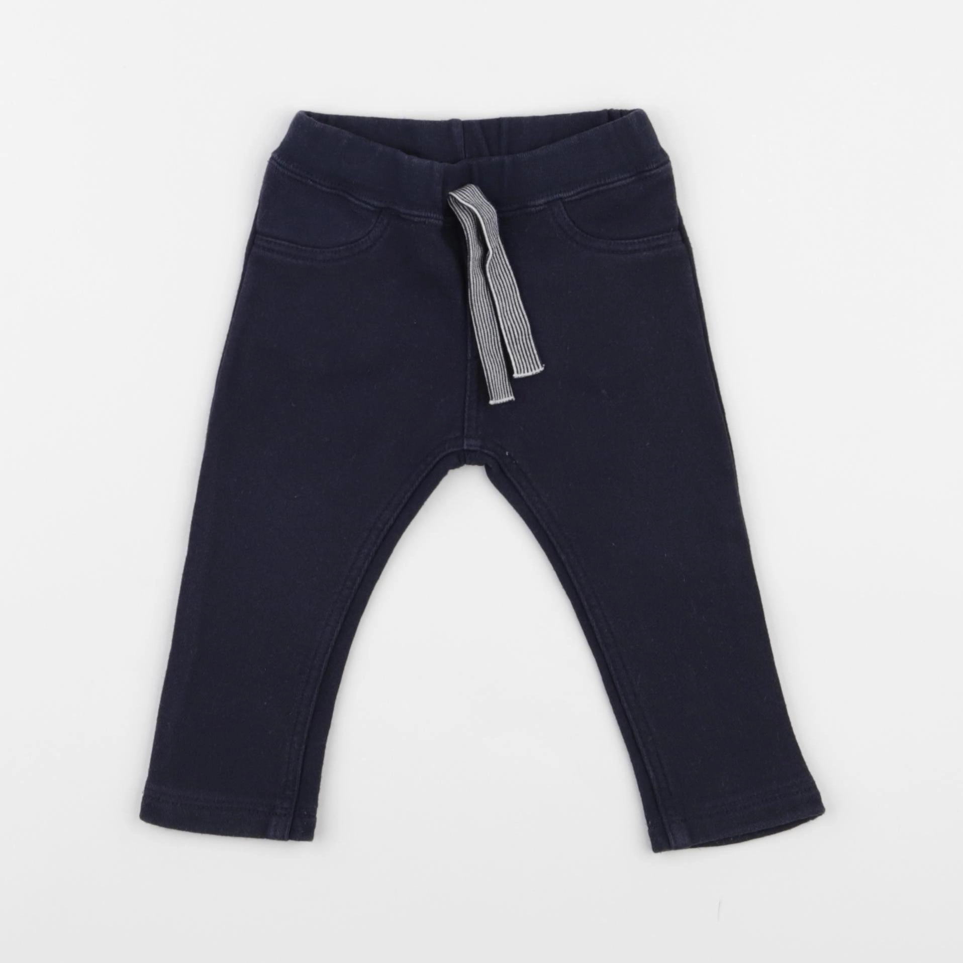 Petit Bateau - pantalon bleu - 6 mois