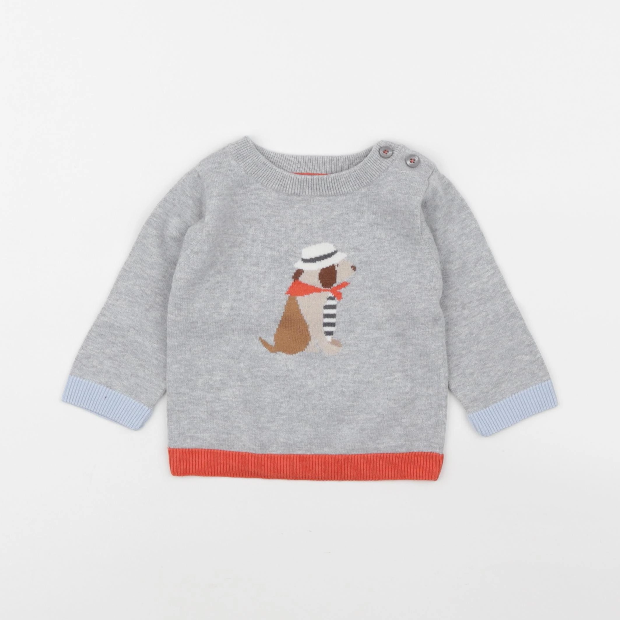 Jacadi - pull gris - 12 mois