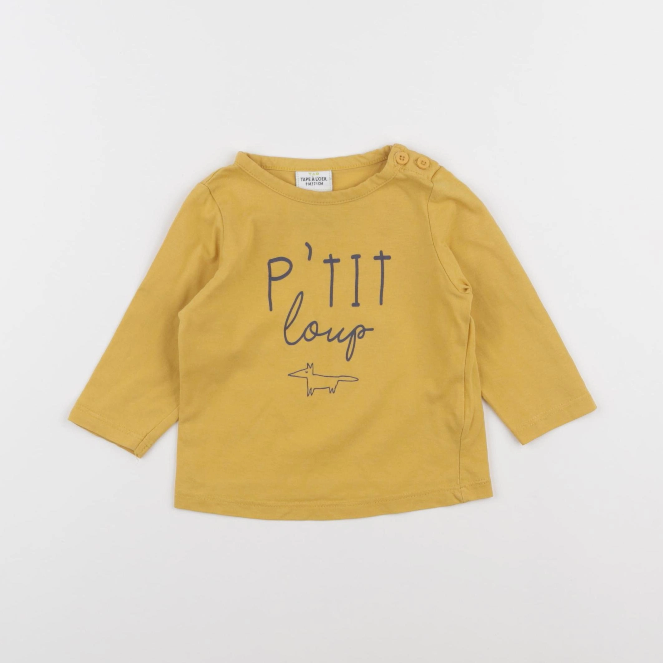 Tape à l'oeil - tee-shirt jaune - 9 mois