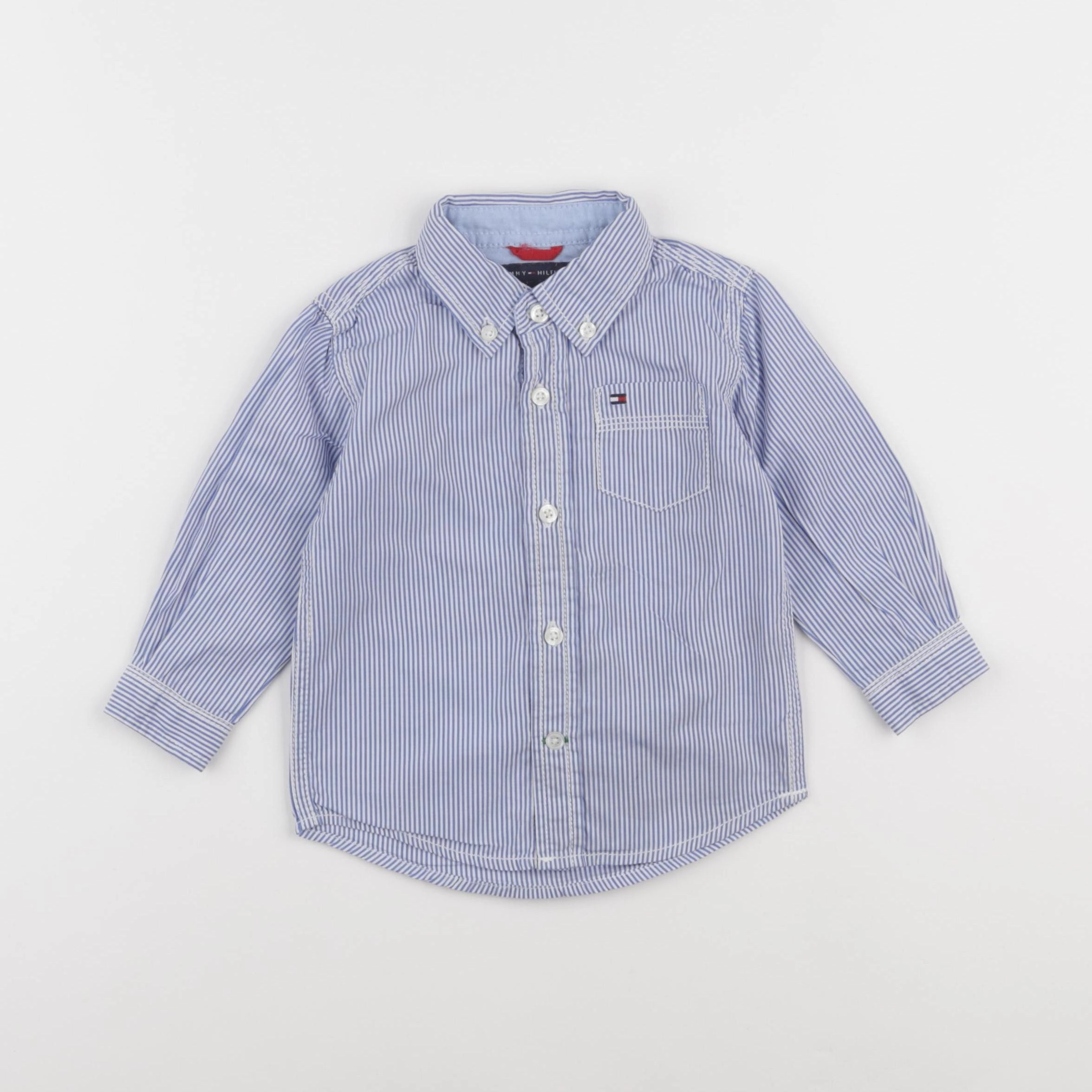 Tommy Hilfiger - chemise bleu - 18 mois